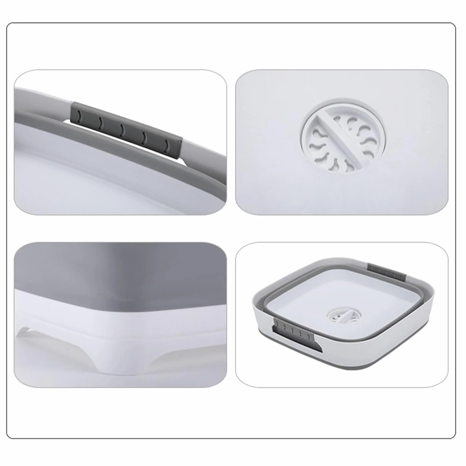 Bassine Pliable avec Poignée Ergonomique pour Camping, Vaisselle, Cuisine