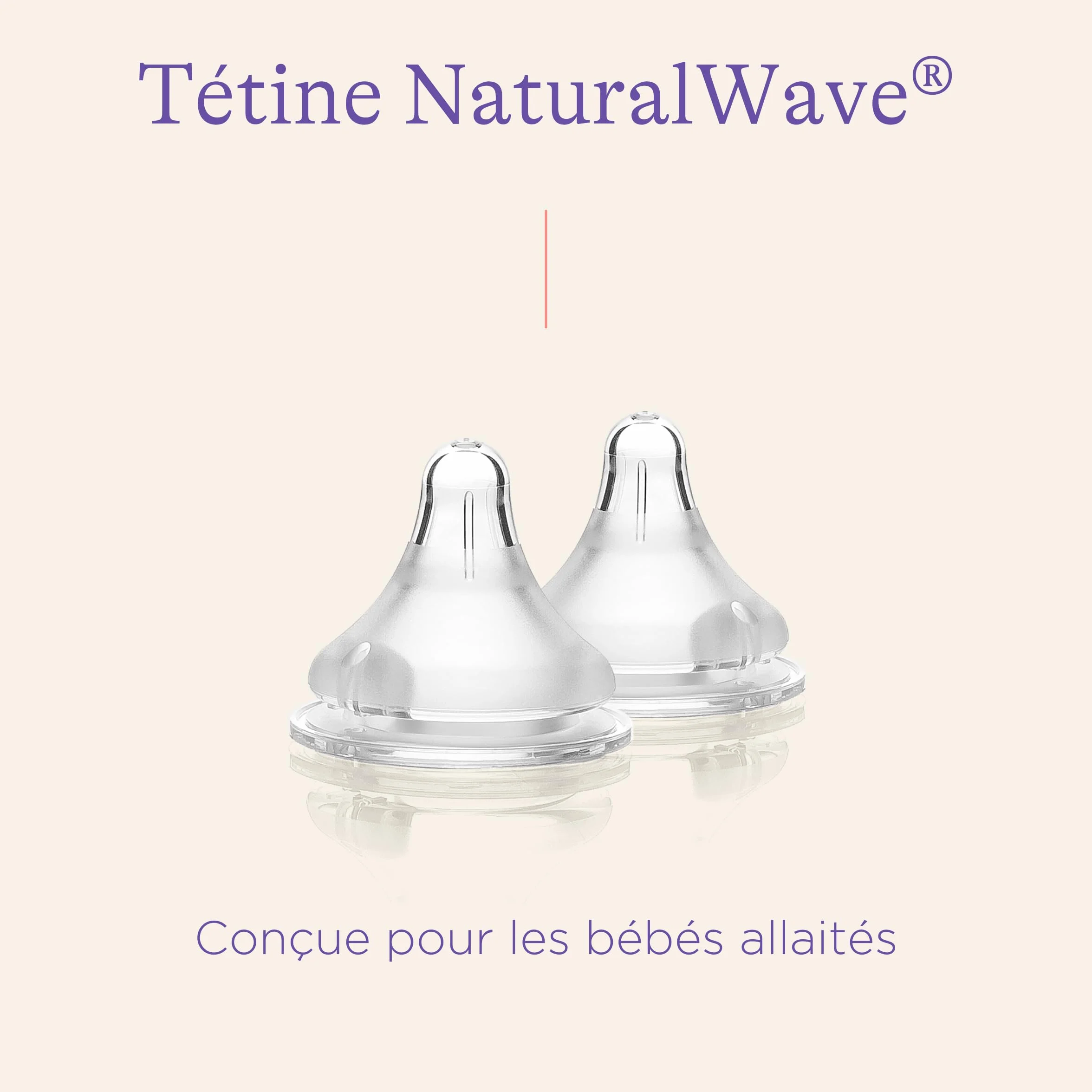 Lansinoh Tétine Natural Wave XS x2 Silicone Souple Réduit Confusion Sein-Tétine Succion Naturelle Compatible Biberons NaturalWave Nouveau-nés