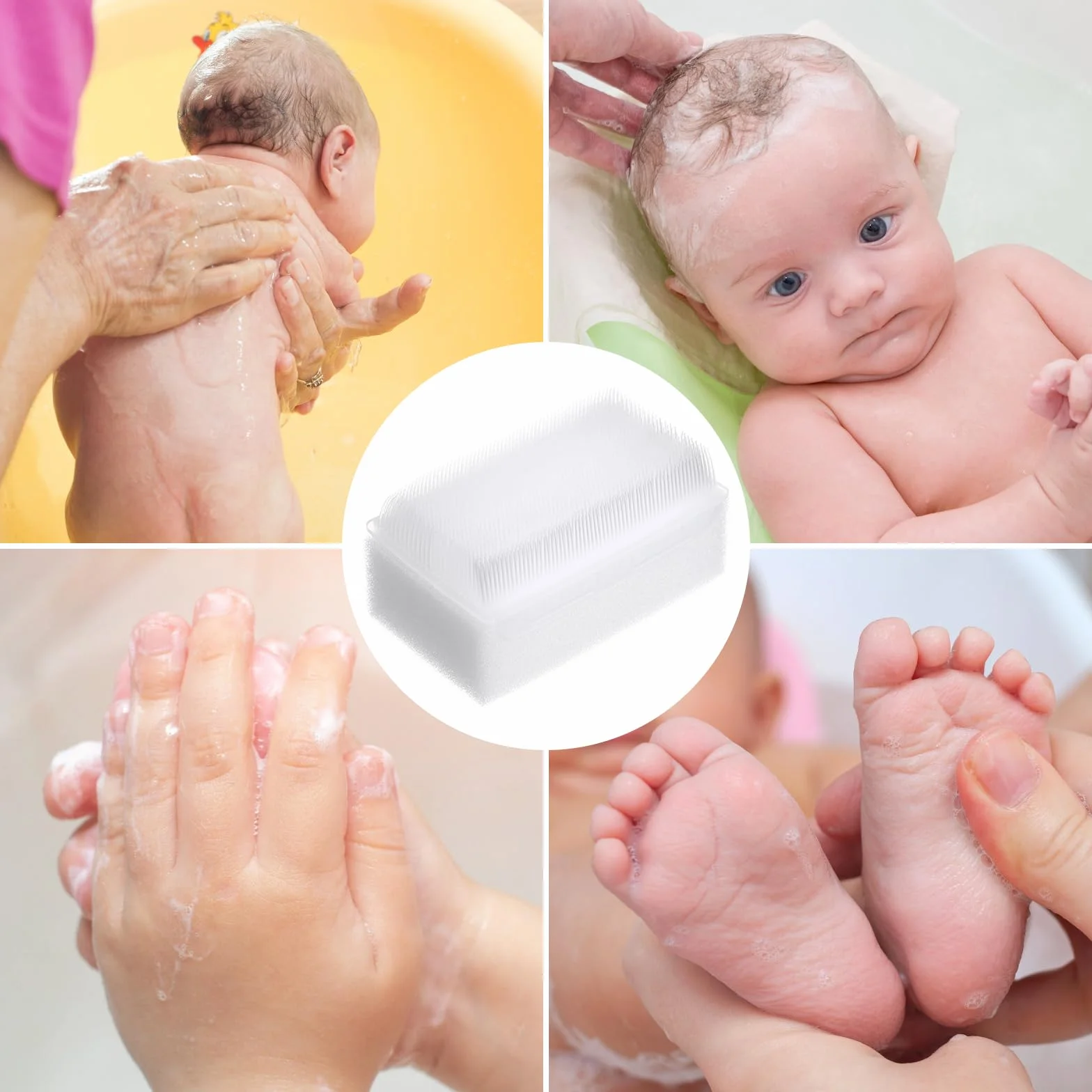Brosse Sensorielle Trouble du Traitement Sensoriel Autisme Brosse Éponge Brosses Chirurgicales pour les Mains Blanc