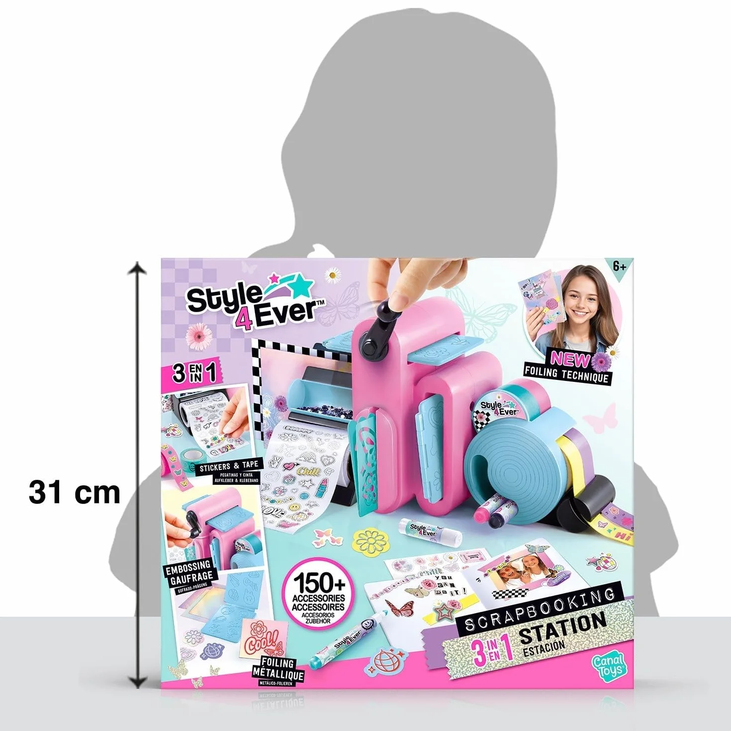 Canal Toys Style 4 Ever Le Studio de Scrapbooking 3 en 1 pour Enfants de 6 Ans+ Activité Manuelle Loisir Créatif