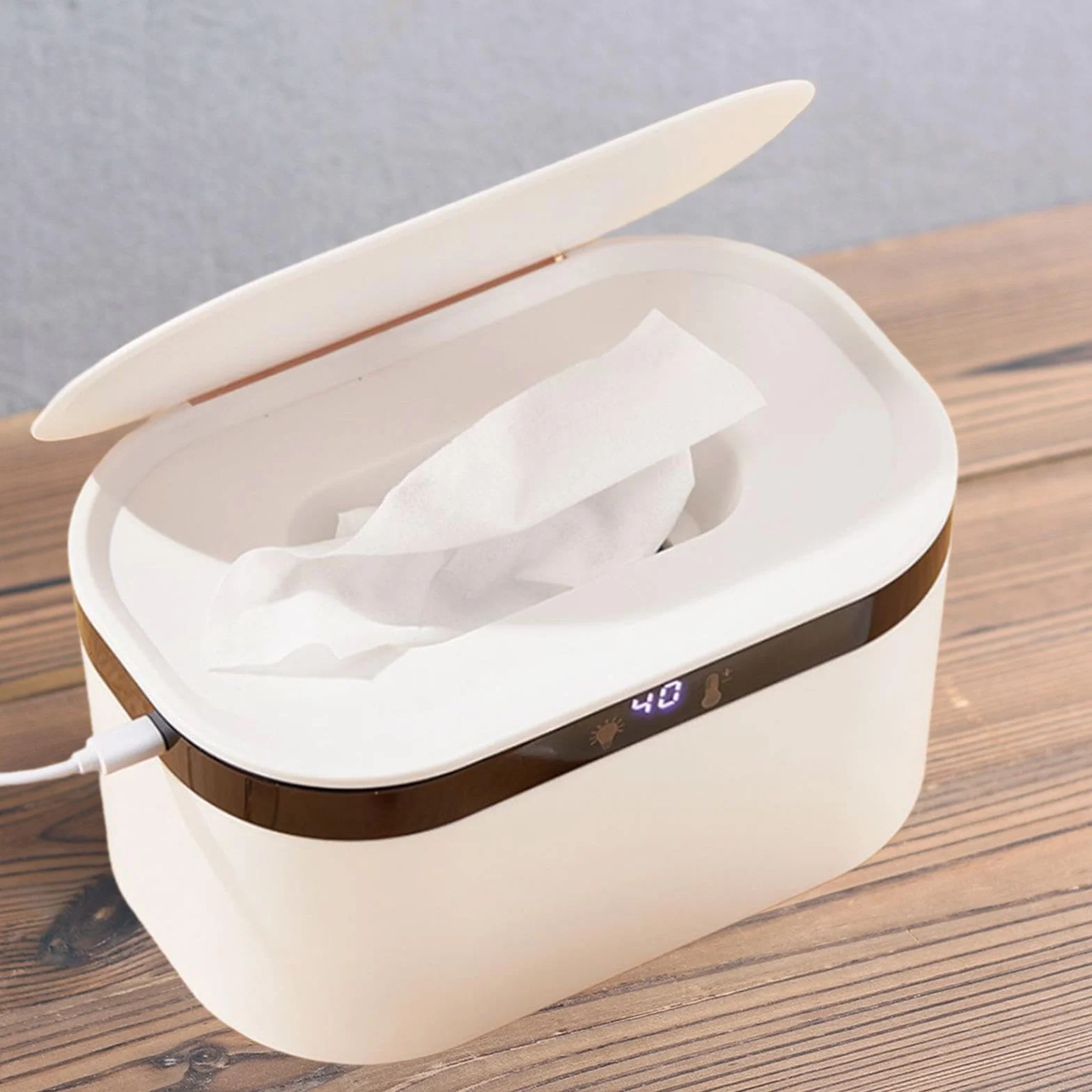 Oshhni Chauffe-Lingettes et Distributeur de Lingettes Humides, Thermostat de Chauffage