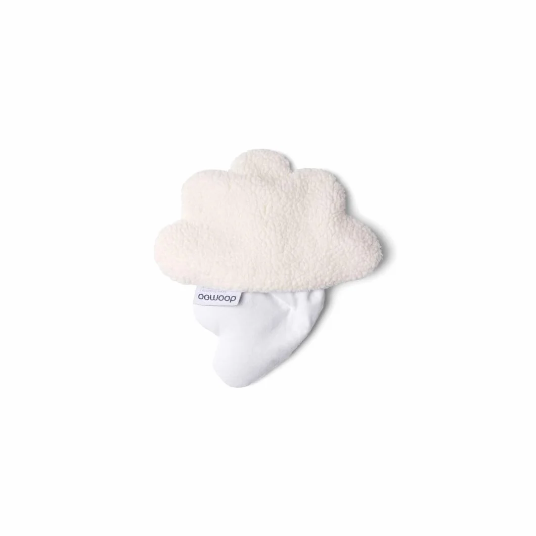 Doomoo Bouillotte Bébé Anti Colique Snoogy Peluche Coton Bio Micro-ondes Housse Lavable Chaud Froid Graines Colza Lavande Cloudy White