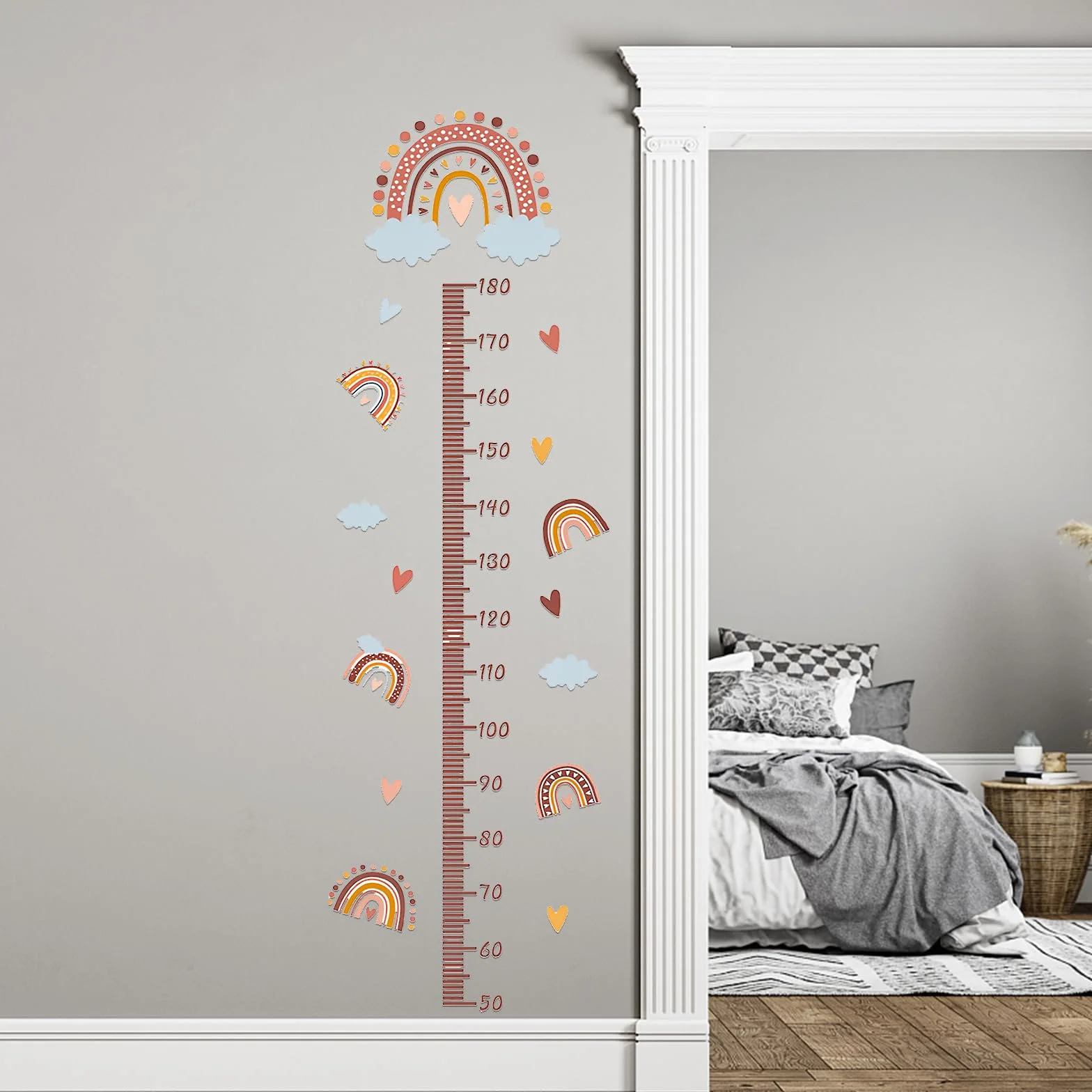 Toise Murale Enfant Stickers Muraux YIDM Sticker Mural Auto-Adhésif Imperméable Mesure Hauteur Décoration Chambre
