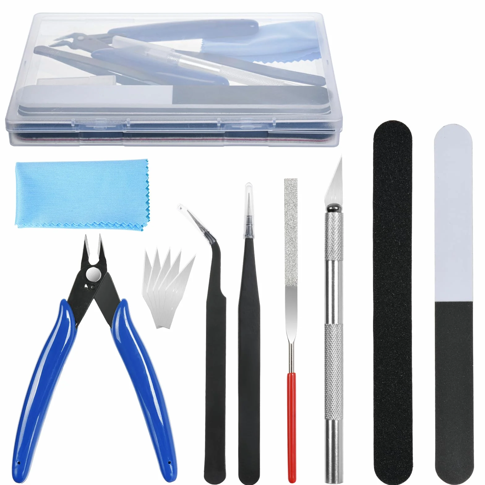 HOTUT Outils de Modélisme 14 Pièces Modeleur Basic Set pour Assemblage Construction Réparation