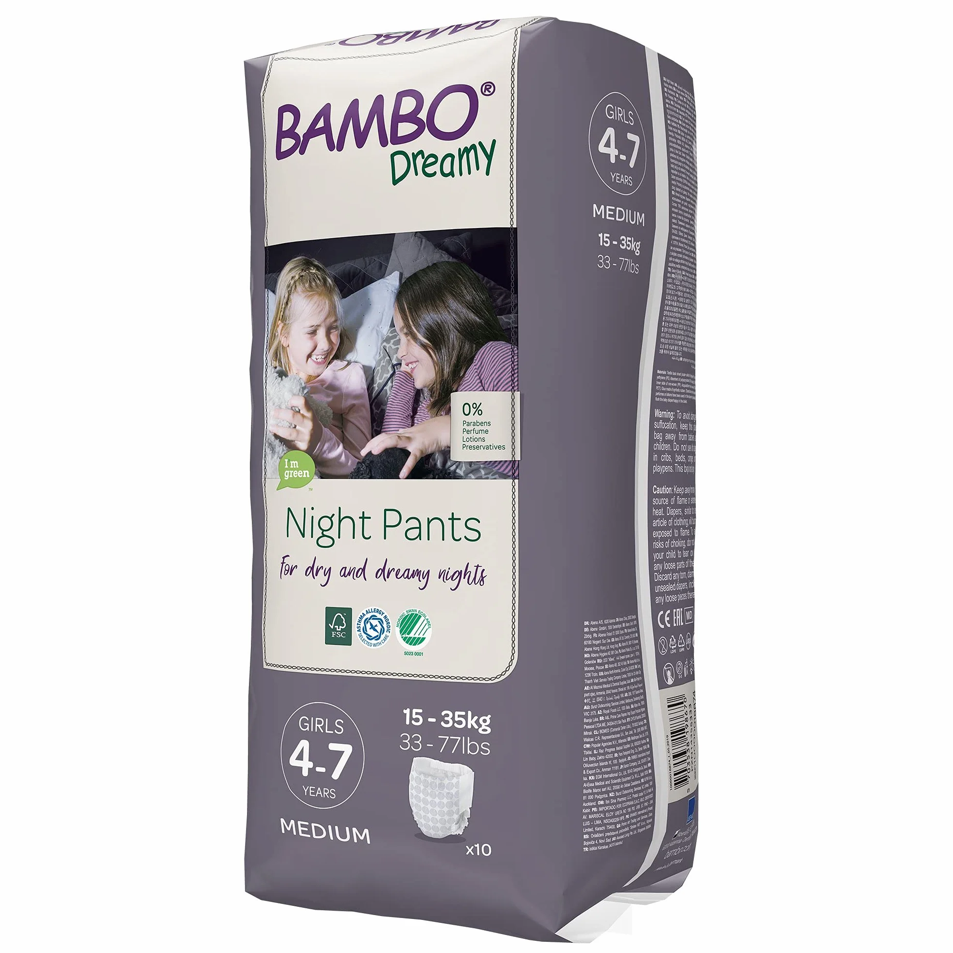 ABENA Bambo Dreamy Girl Medium 4-7 Ans 15-35 Kg