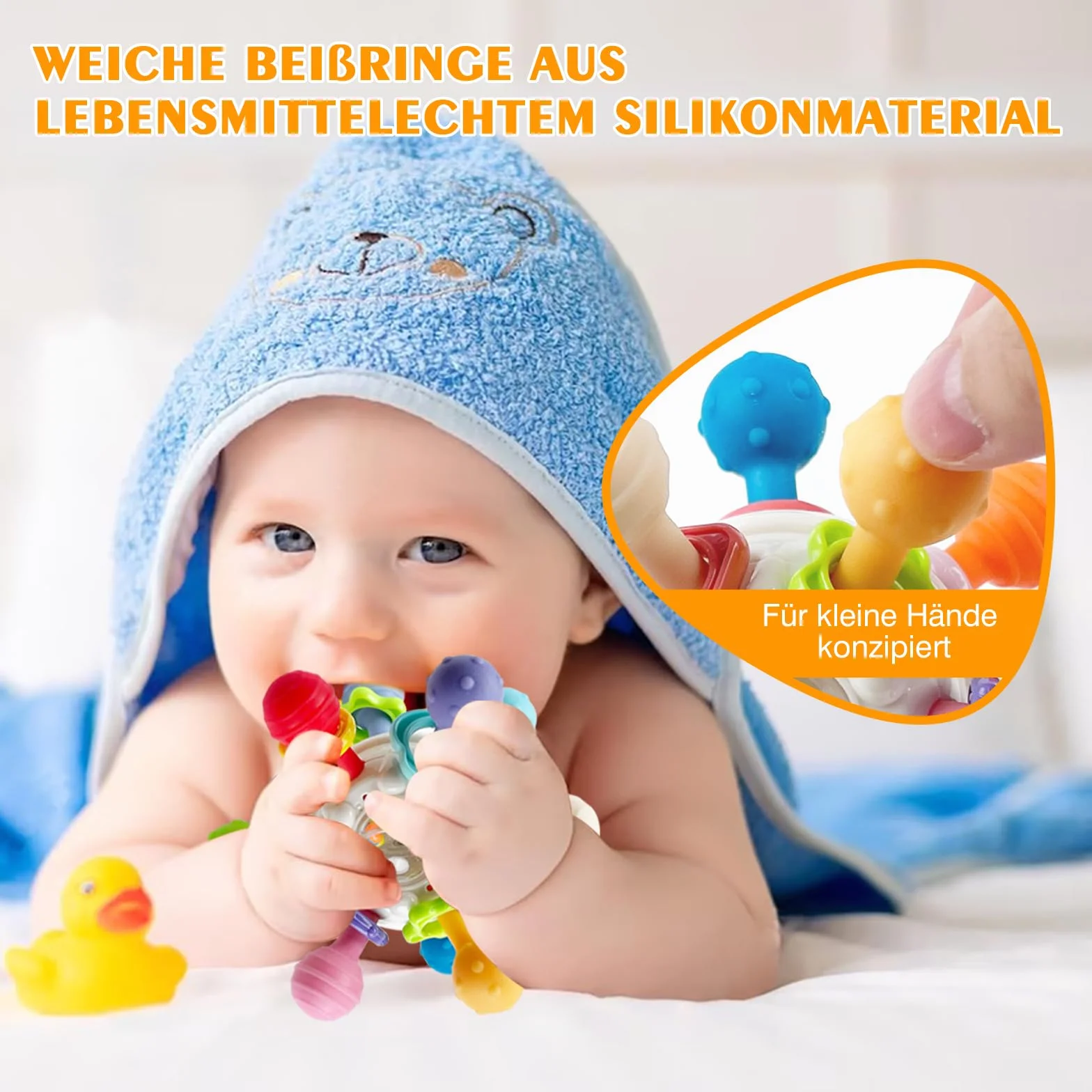 Jouet Dentition Bebe Balle Sensorielle Hochet Développement 0-3 Mois Educatif Cadeau Enfant Garçon Fille 1 An