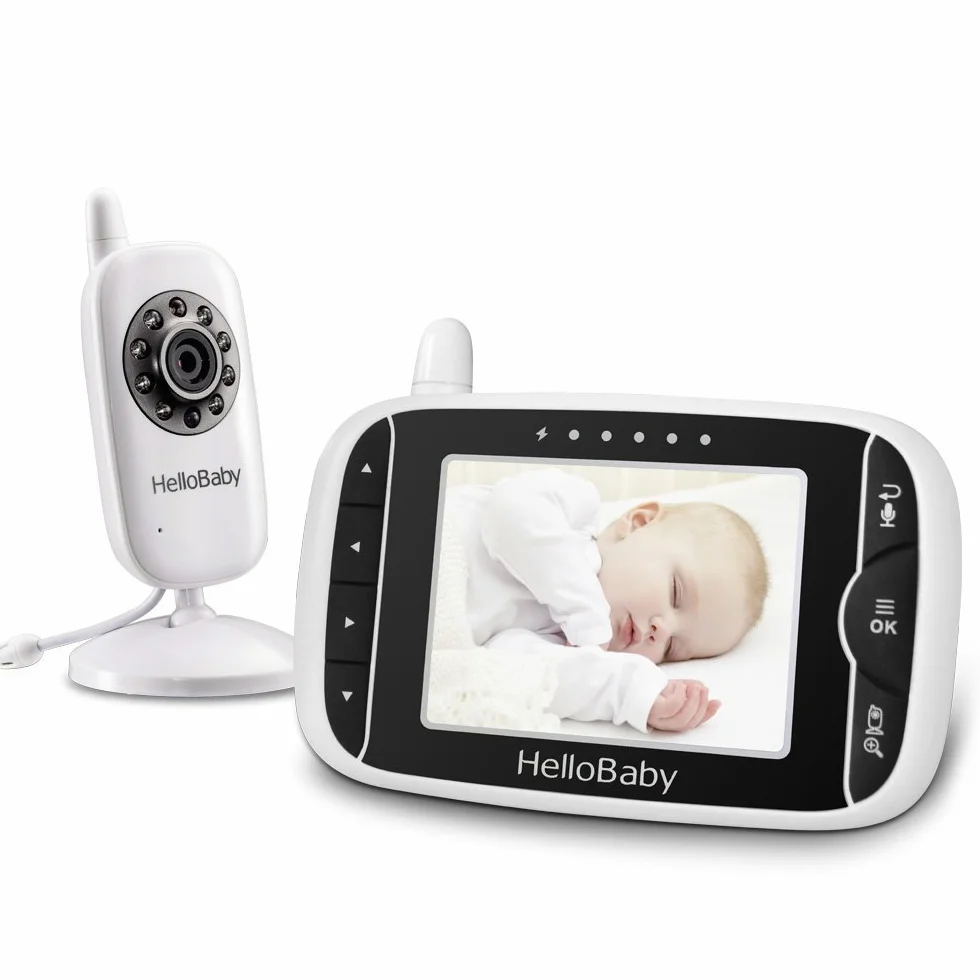HelloBaby Babyphone sans WiFi Caméra Surveillance Température Vision Nocturne Communication Bidirectionnelle