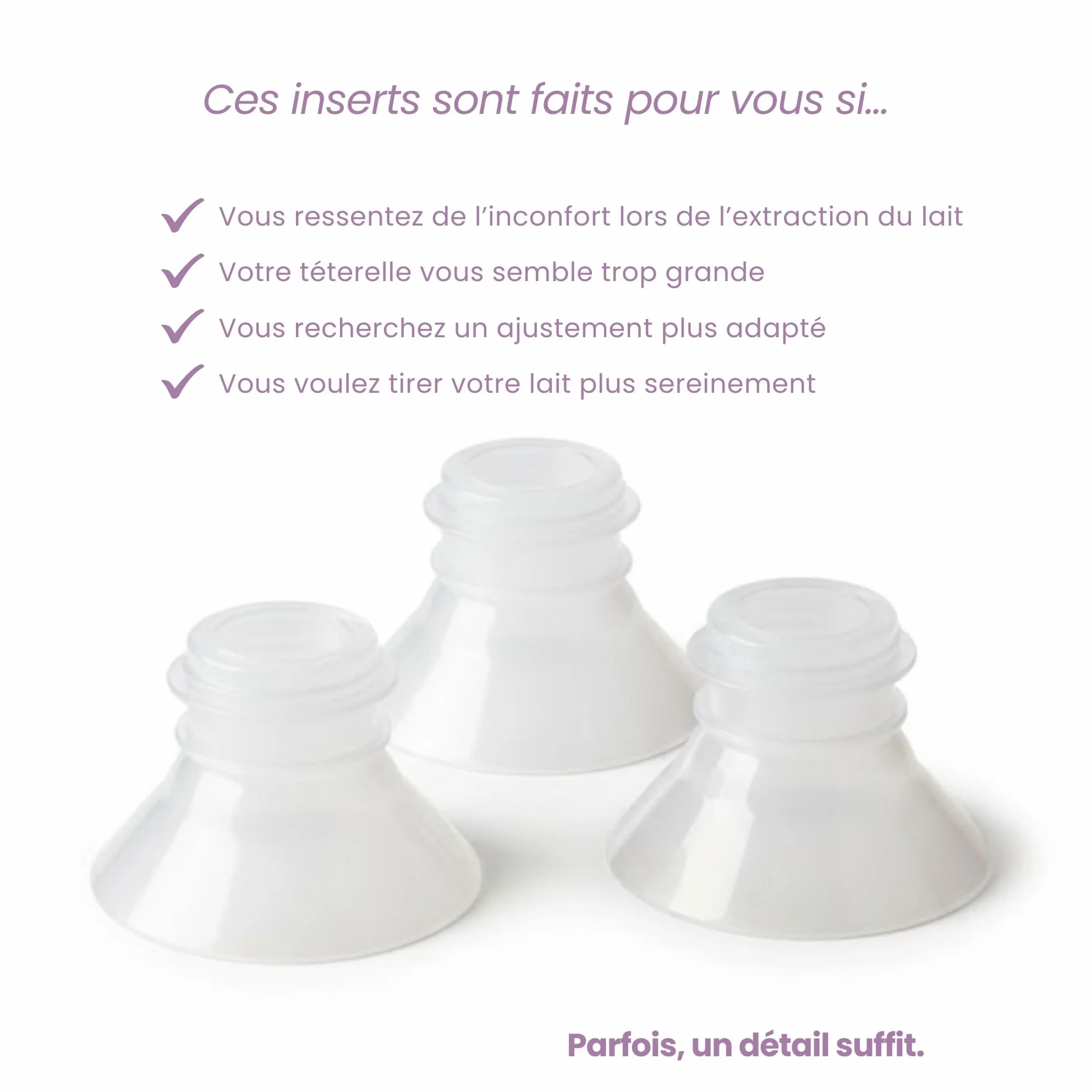 BALULU Inserts pour tire-lait 11-22mm compatibles bride 24mm 27mm Téterelles 13mm