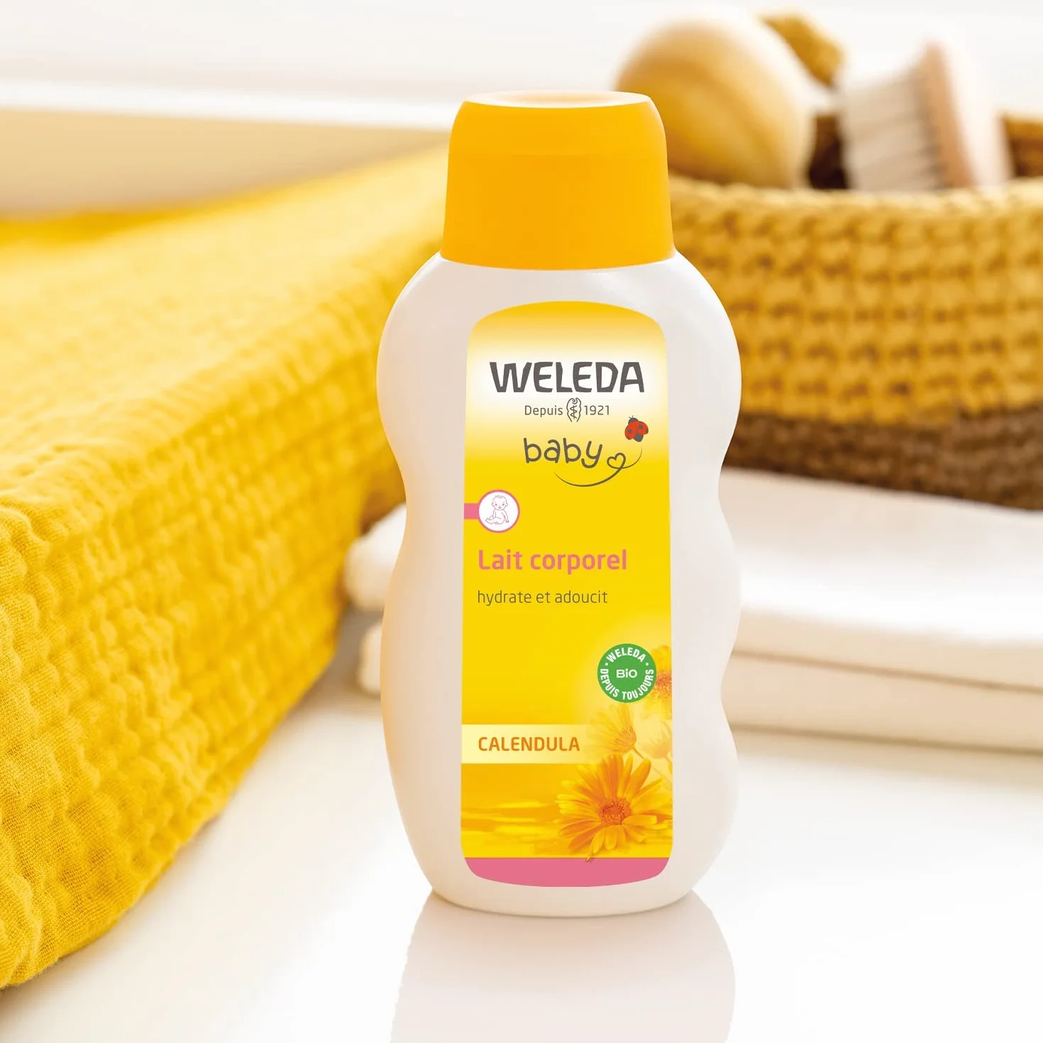 Welda Lait Corporel Calendula 200 ml Peau Délicate Bébés Enfants Adultes Sensible
