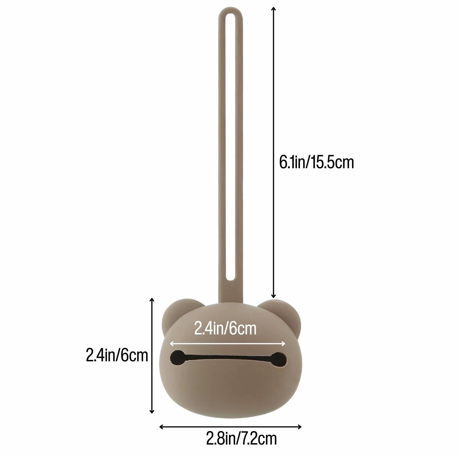 PandaEar Boîtes à Sucettes en Silicone Lot de 2, Étui Rangement Forme d'Ours avec Sangle Voyage