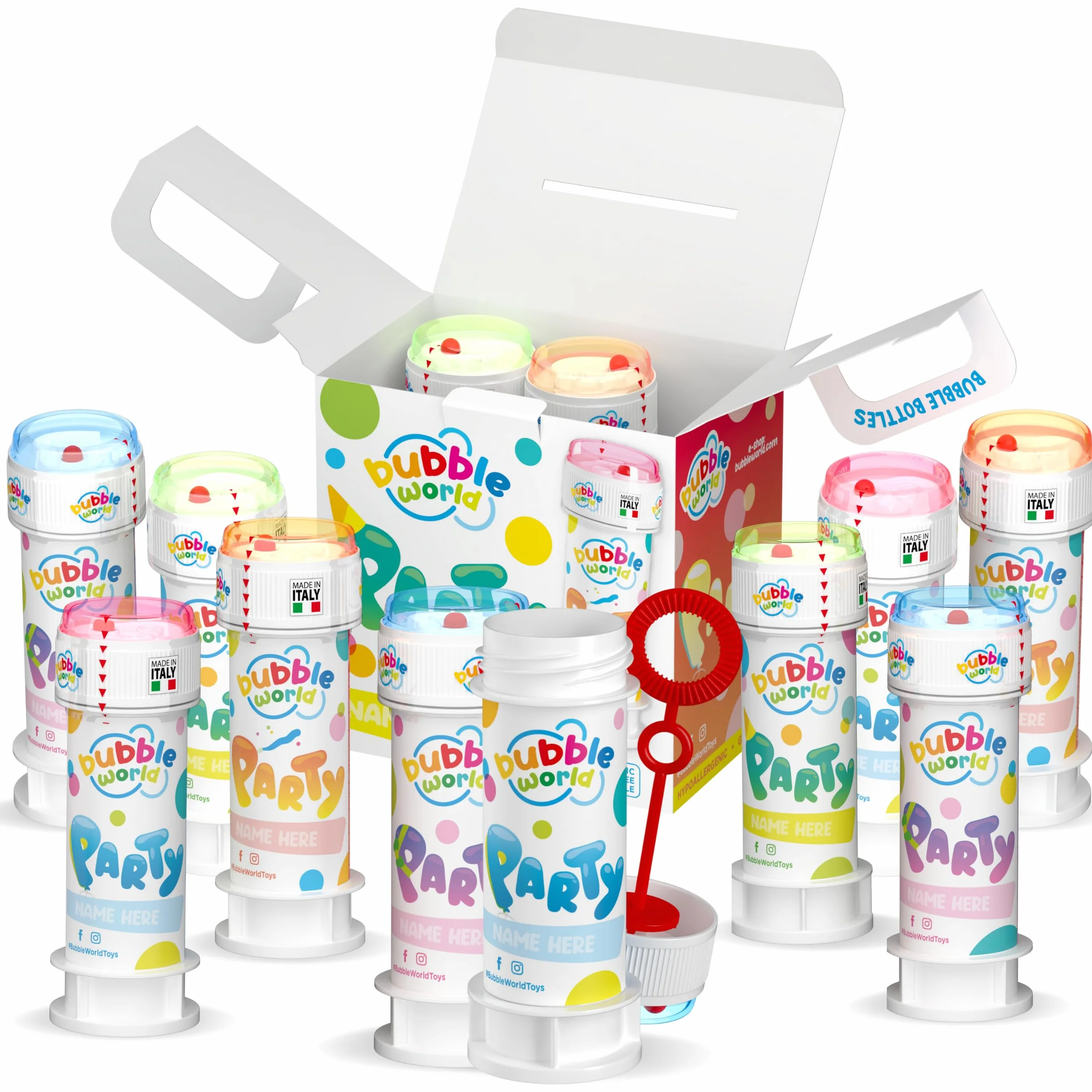 Bulles de Savon Multicolor Pack de 12 x 60ml