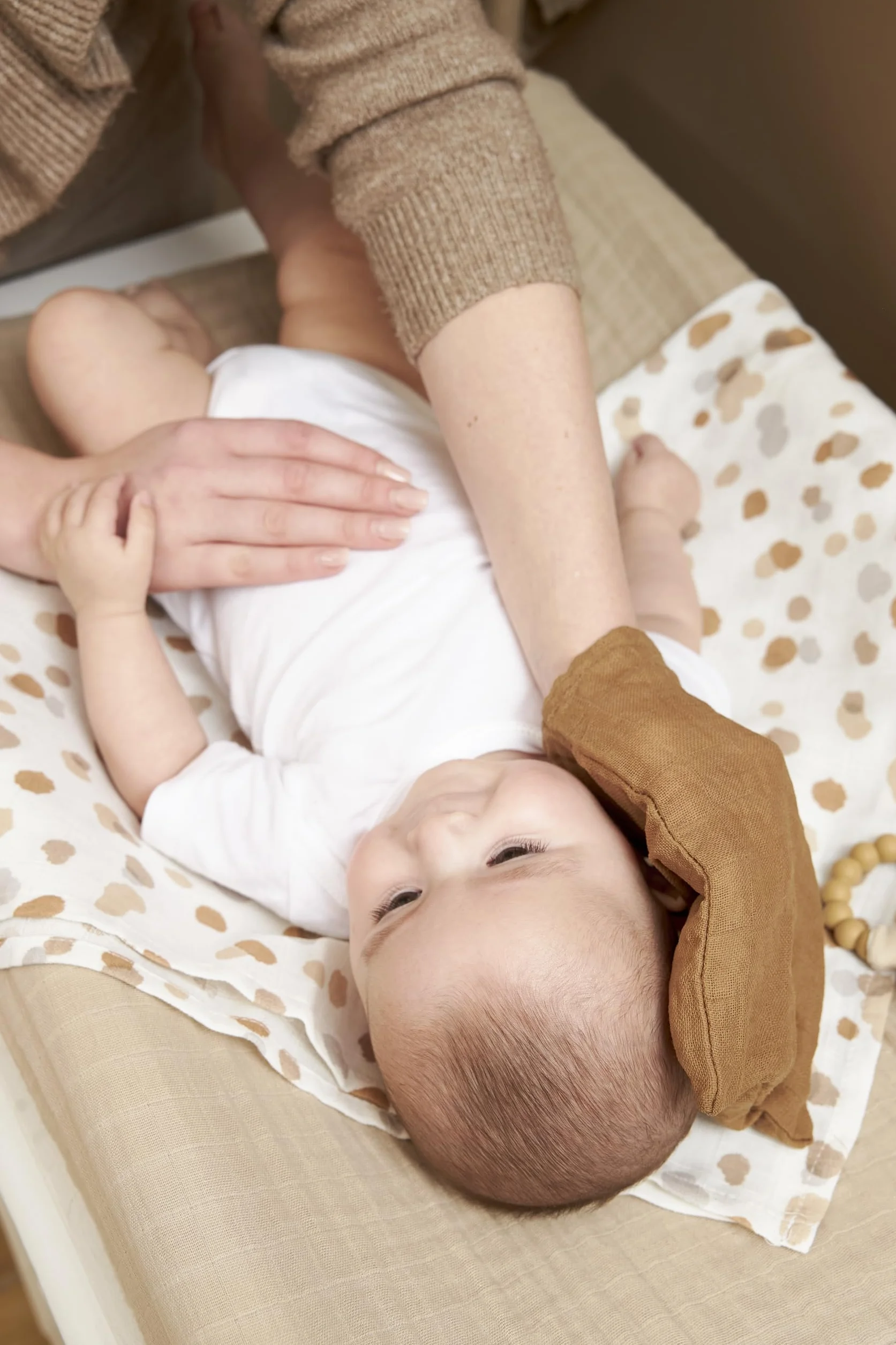Meyco Baby Chiffons de Mousseline 3 pièces 100% Coton Sable