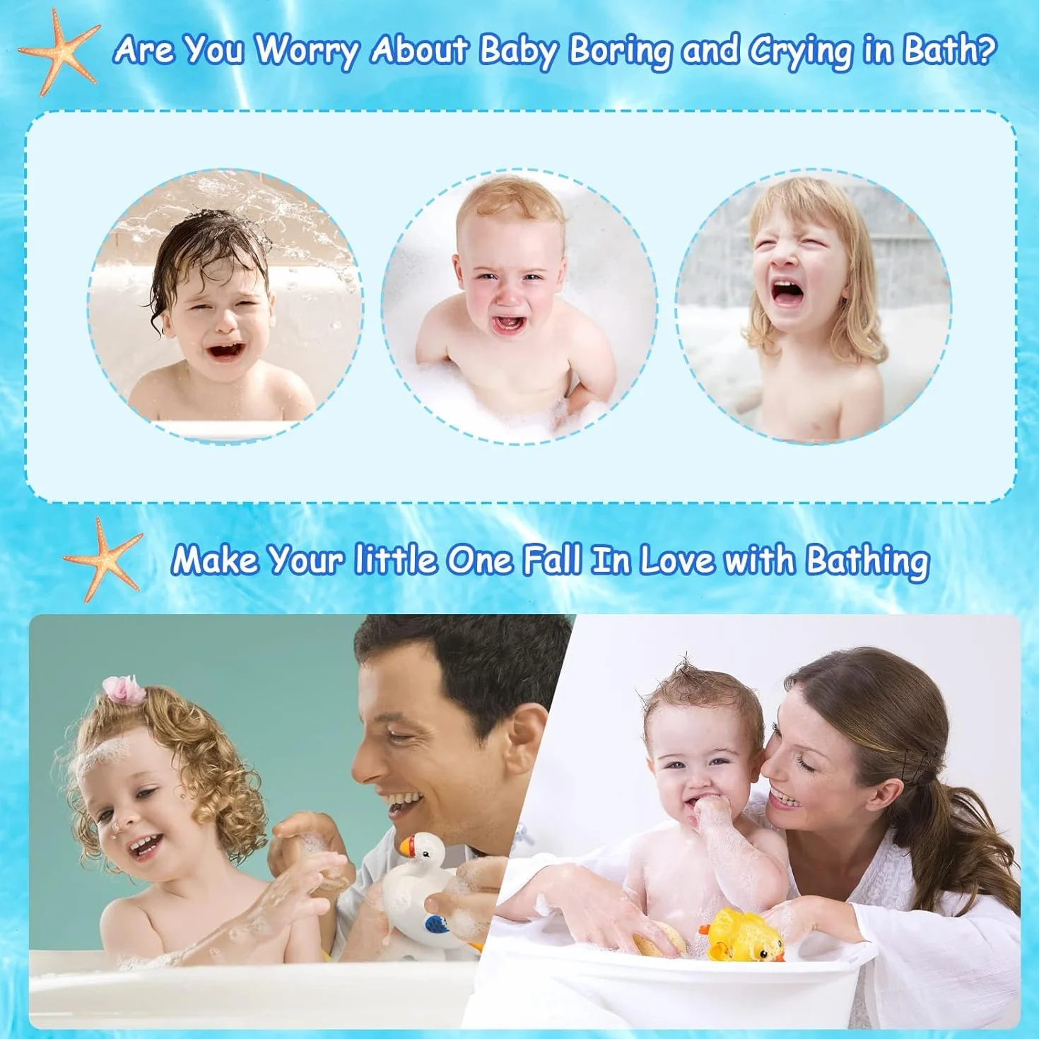 Jouets de Bain 4 Pièce pour Enfants 1-4 Ans, Jouets Flottants d'Eau, Cadeau Garçon Fille