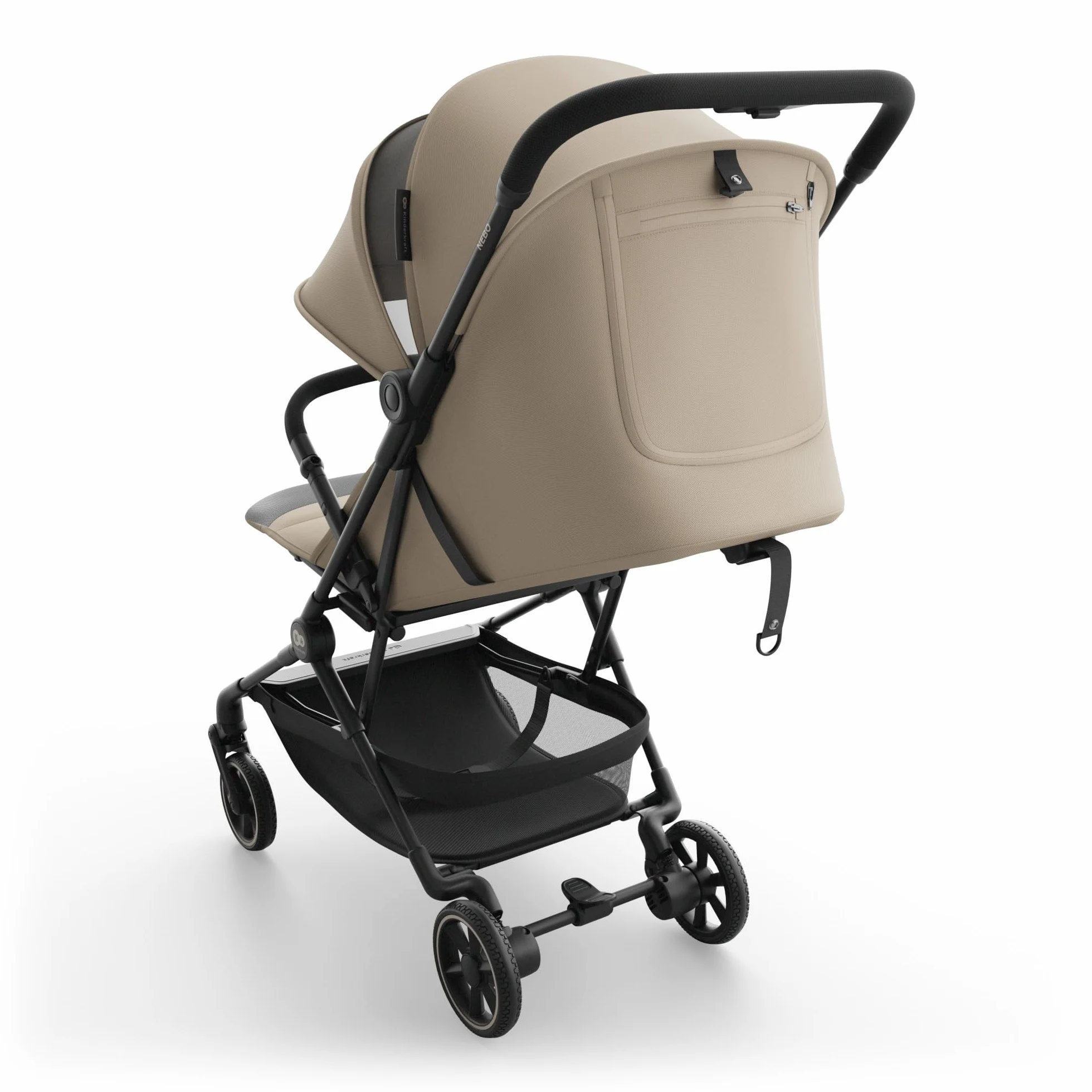 Kinderkraft NEBO poussette cabine ultralégère pliage une main 51×43×21 cm Beige