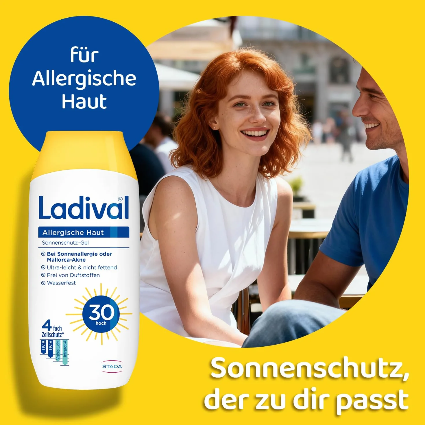 Ladival Gel Protection Solaire SPF 30 Corps 200 ml Anti-Allergies Solaires Acné de Majorque Imperméable