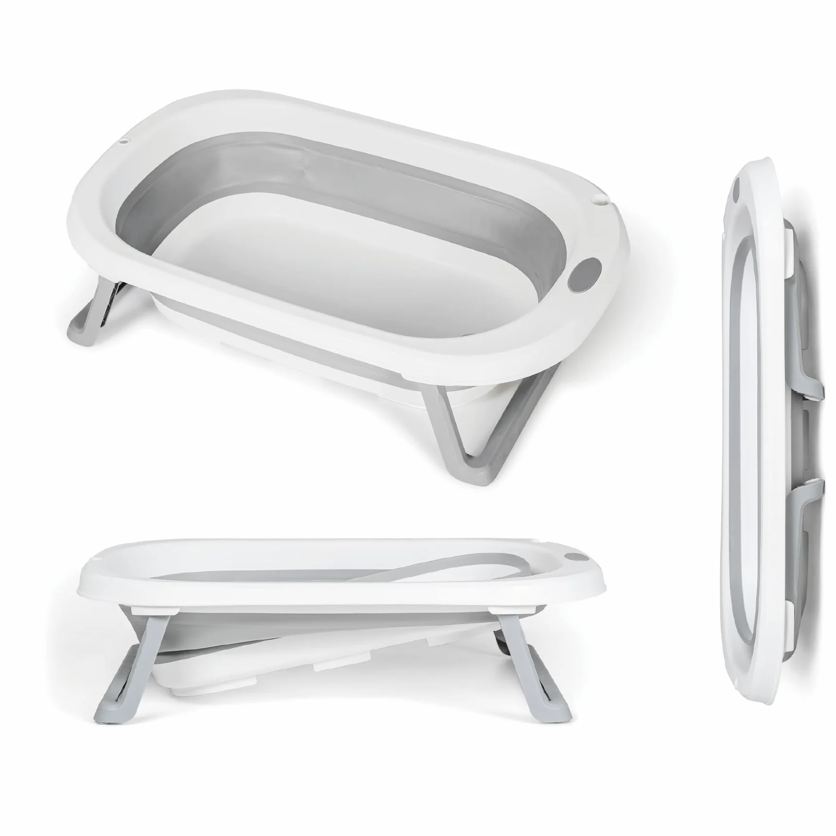 Baignoire pliable pour bébé avec pieds MS BabyWorld Flex portable vidange