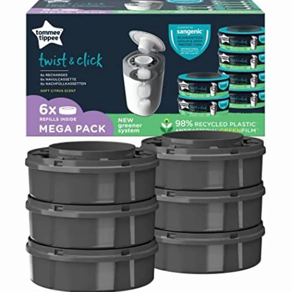 Tommee Tippee Recharges de Poubelle à Couches Twist & Click Sangenic TEC Lot de 6