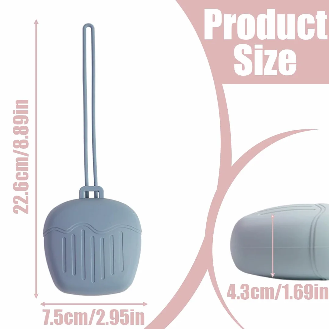 Boite à Tétine Bébé Silicone 2 Pièces Imperméable Portable Sans BPA Rose Bleu