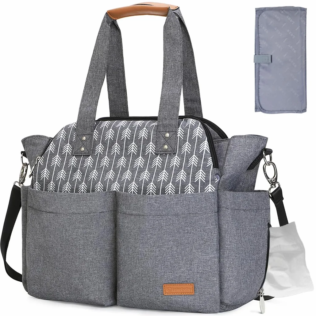 Lekebaby Sac à Langer Bébé Bandoulière Sac Maternité Grand Portable