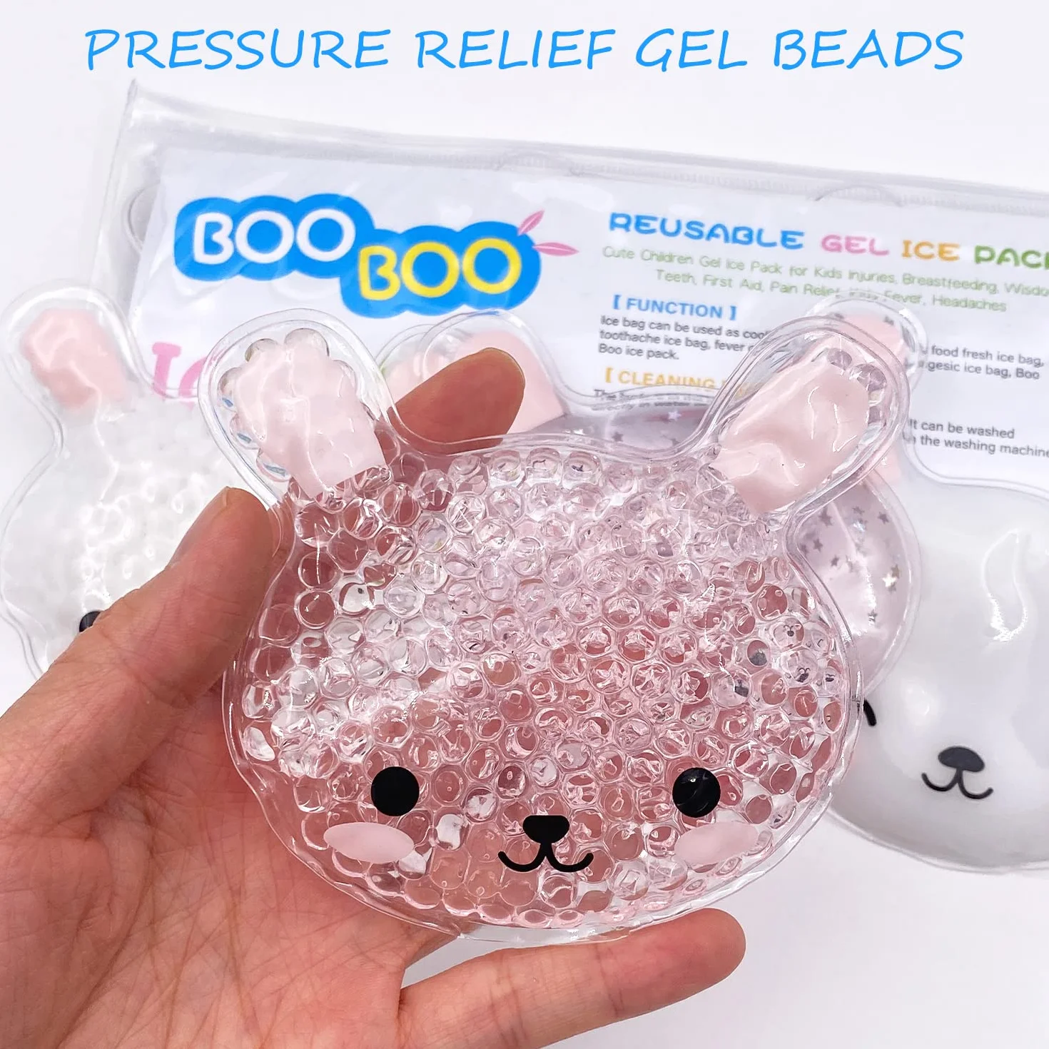 Sacs à glace réutilisables pour enfants, pack de froid pour ecchymoses, premiers soins (4 pièces, 10x9 cm)