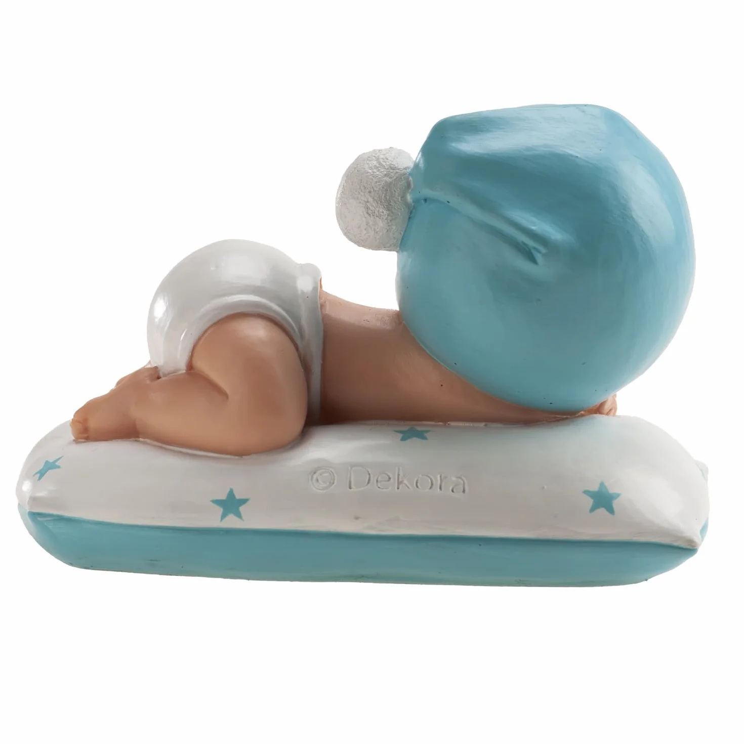 Figurine en résine Décoration Baptême Garçon 10 cm Cake topper Apte au Contact Alimentaire