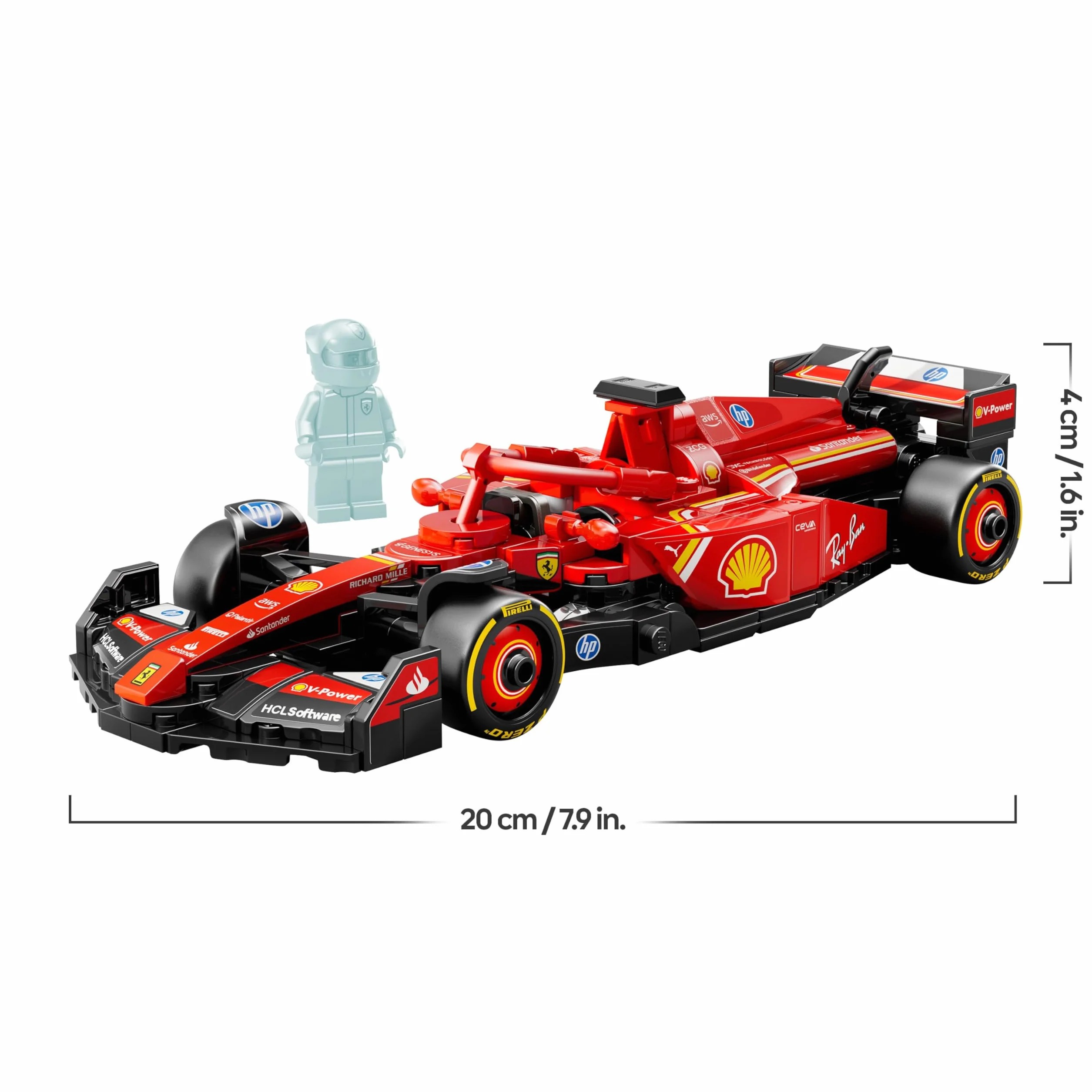 LEGO Speed Champions Ferrari SF-24 F1 Voiture de Course - Jeu de Construction avec Minifigurine Pilote 77242