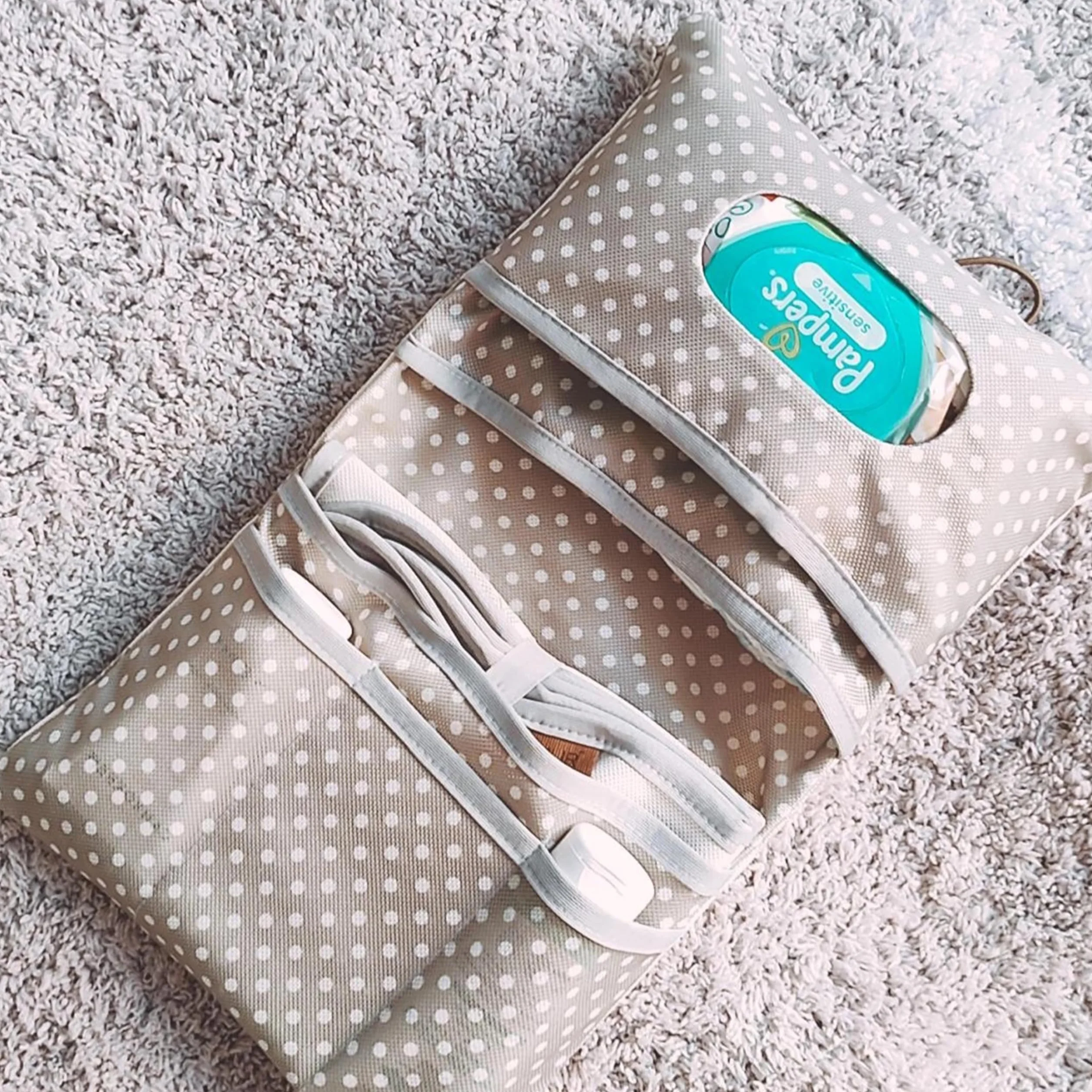 HAMUR HOME Sac à Langer Bébé 2in1 Lingettes Accessoires Pochette Voyage