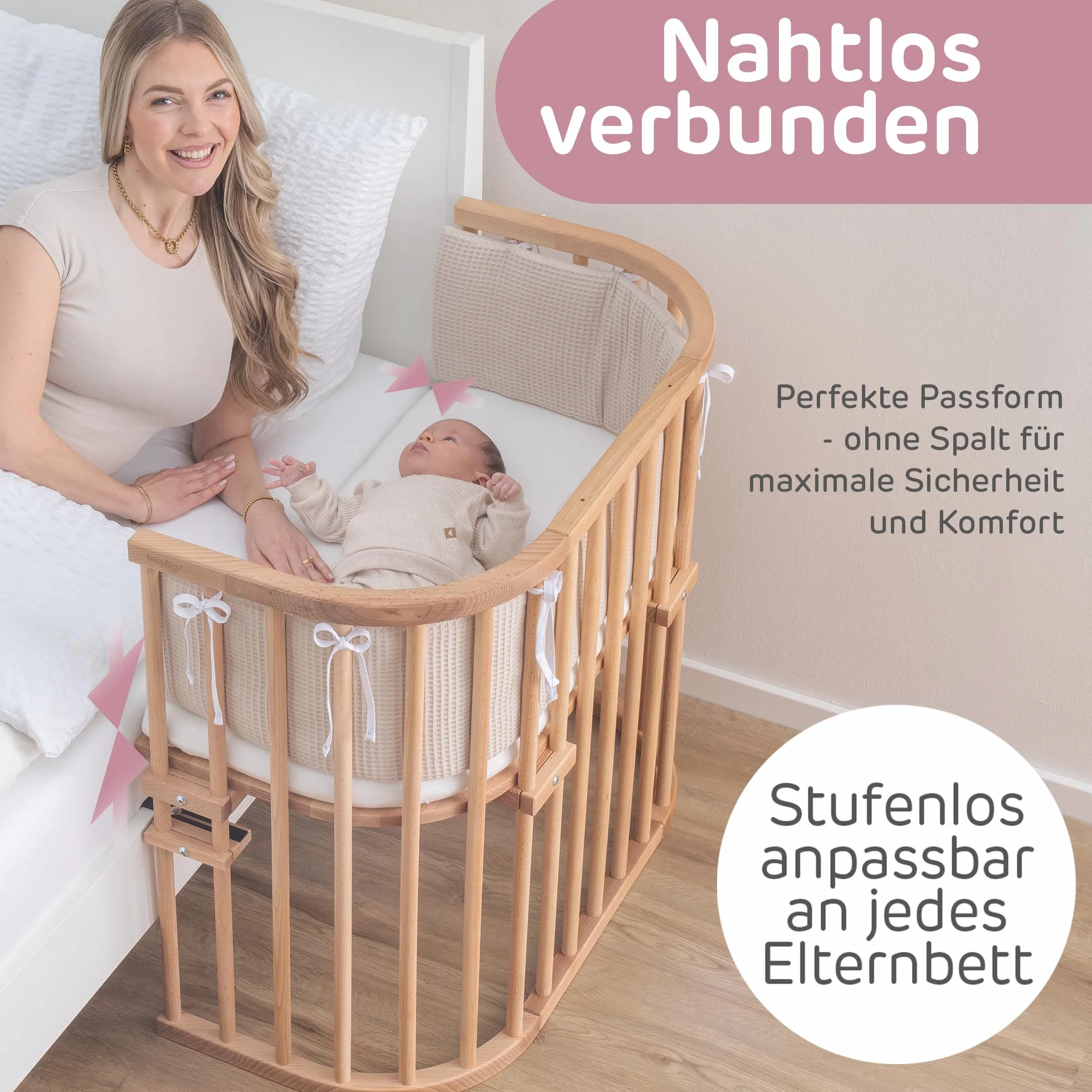 babybay Original lit cododo en bois de hêtre massif modulable hauteur réglable lit bébé évolutif