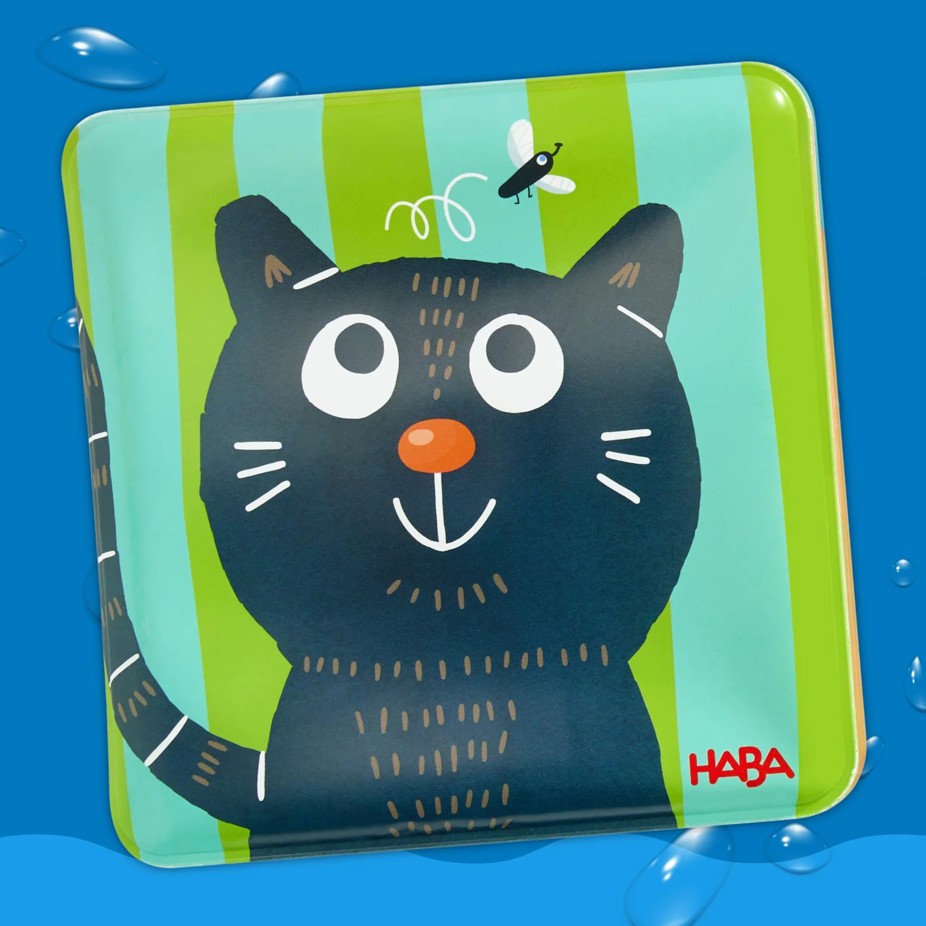 HABA Livre de Bain Les Amis des Animaux - Plaisir Aquatique dès 6 Mois avec Fonction cliquetis colorée