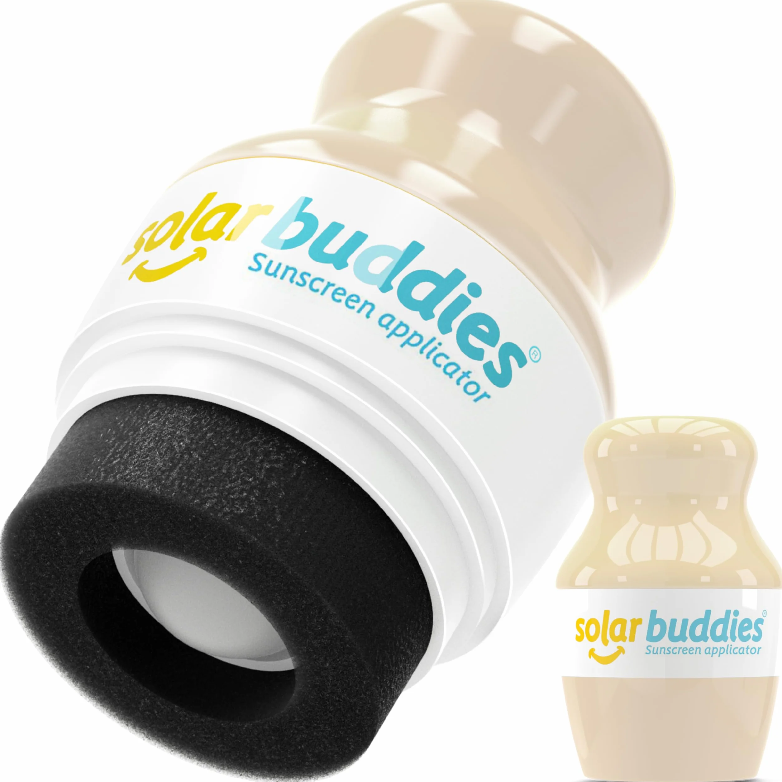 Solar Buddies Applicateur de crème solaire rechargeable à bille avec éponge 100 ml