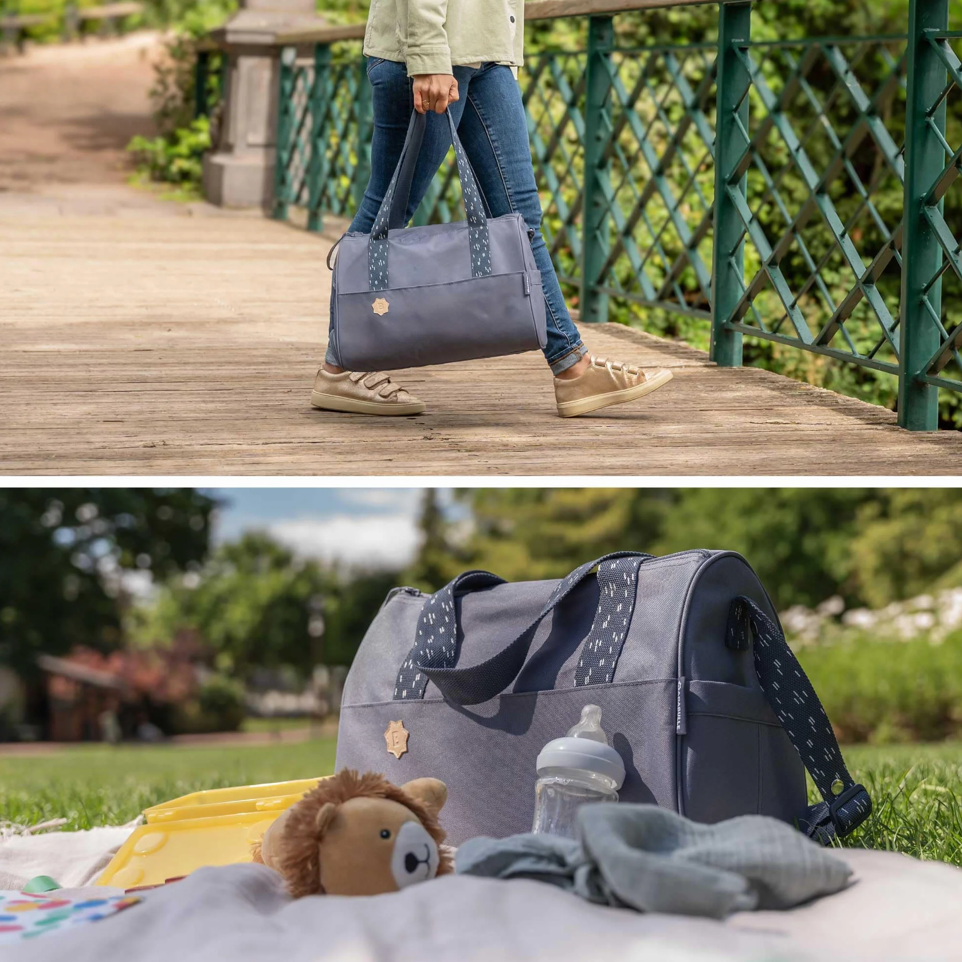 Badabulle Sac à langer Pocketstyle 23L Grand Contenance Bleu