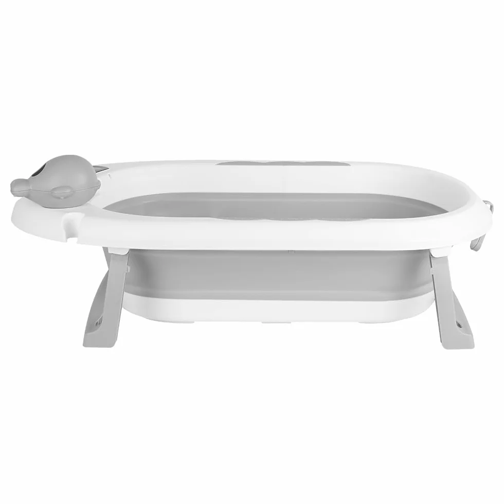 Baignoire pliable bébé avec support antidérapant 81,5 x 48 x 21 cm Gris