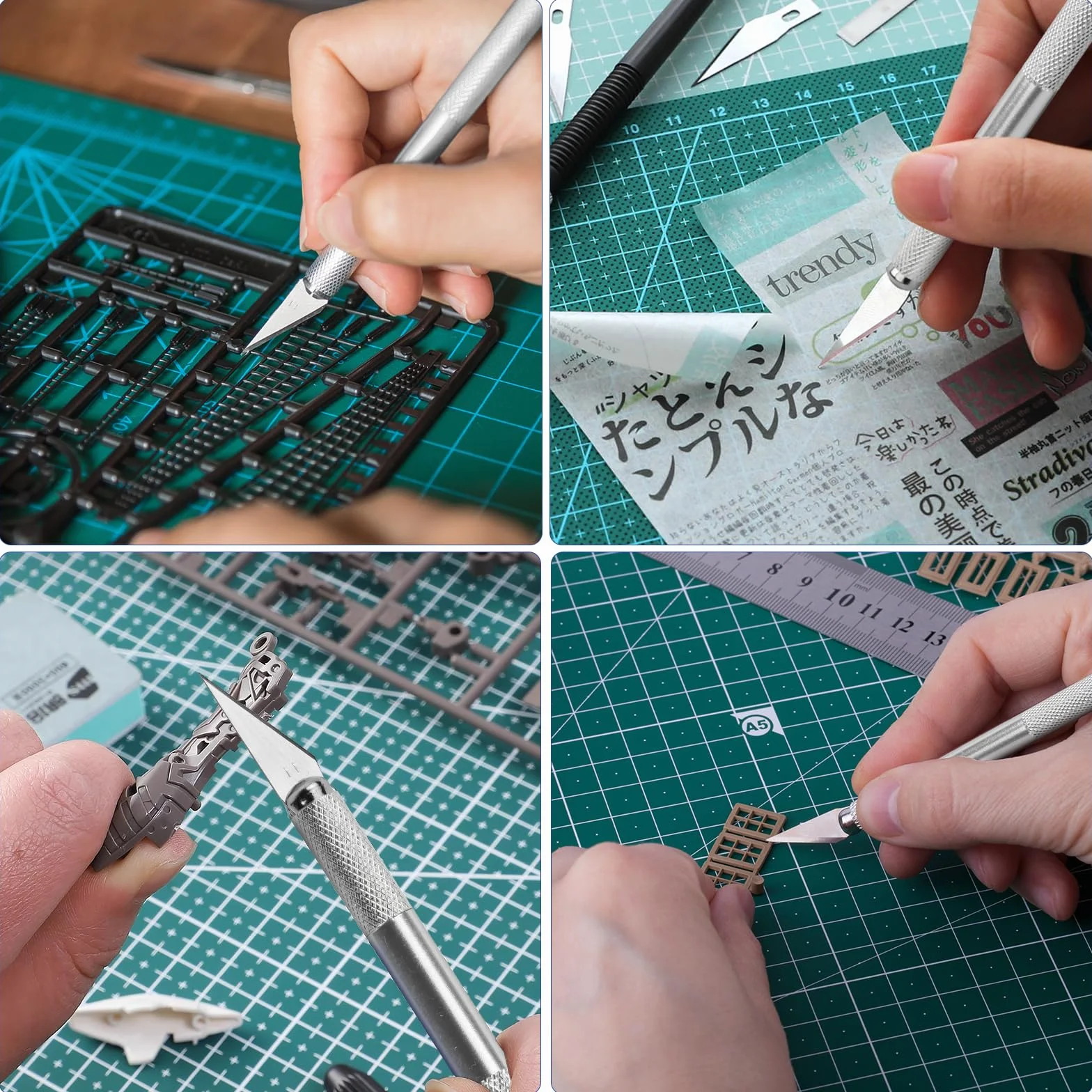 HOTUT Outils de Modélisme 14 Pièces Modeleur Basic Set pour Assemblage Construction Réparation