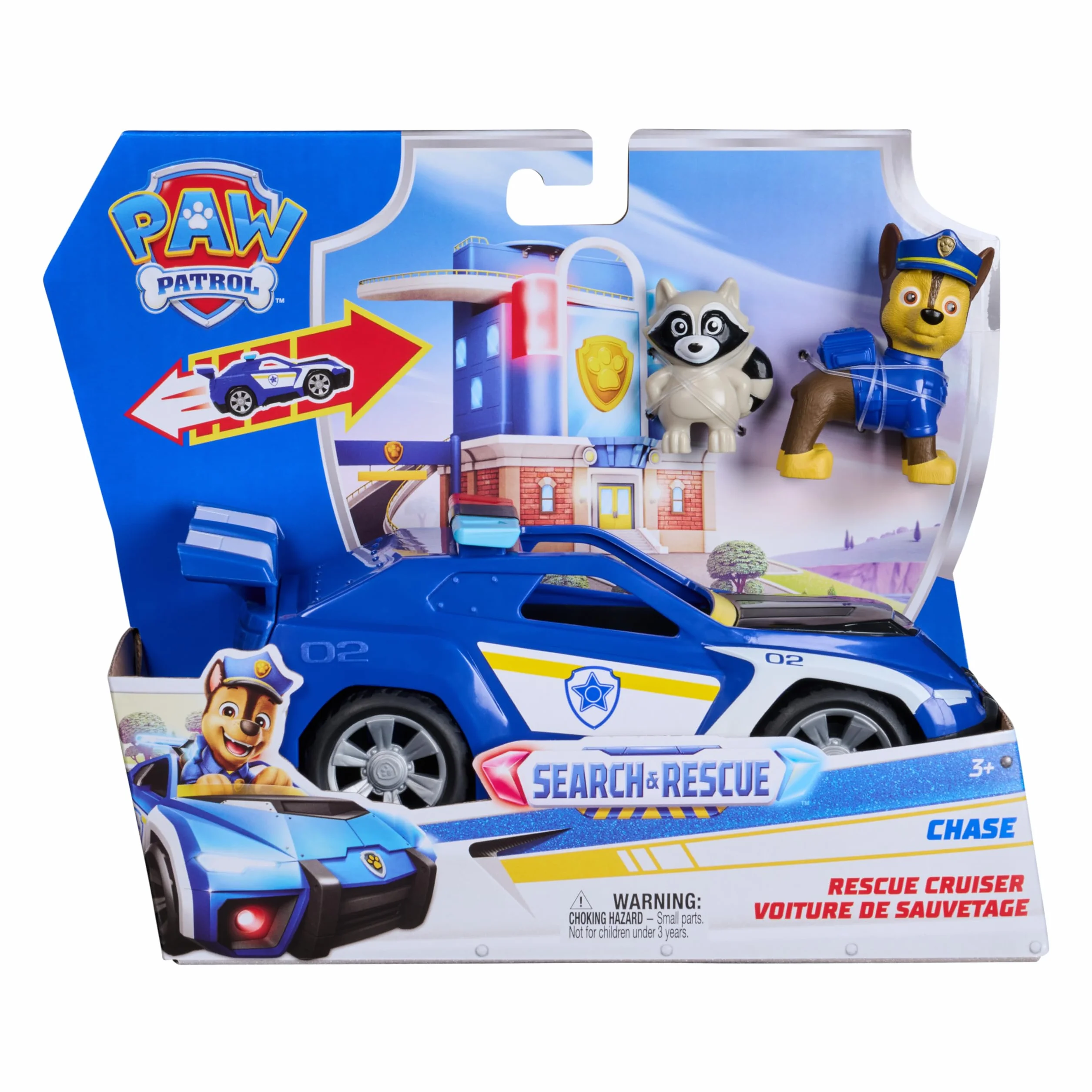 Paw Patrol Pat Patrouille Chase Search & Rescue Mission Détectives Voiture Figurine À Collectionner Jouet Enfant 3 Ans