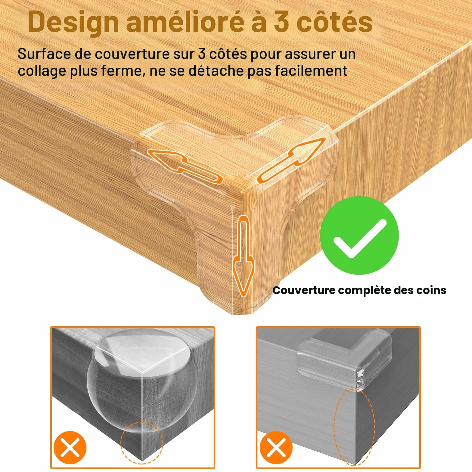 Protection Coin de Table Bebe Transparent 12PCS Forte Adhérence
