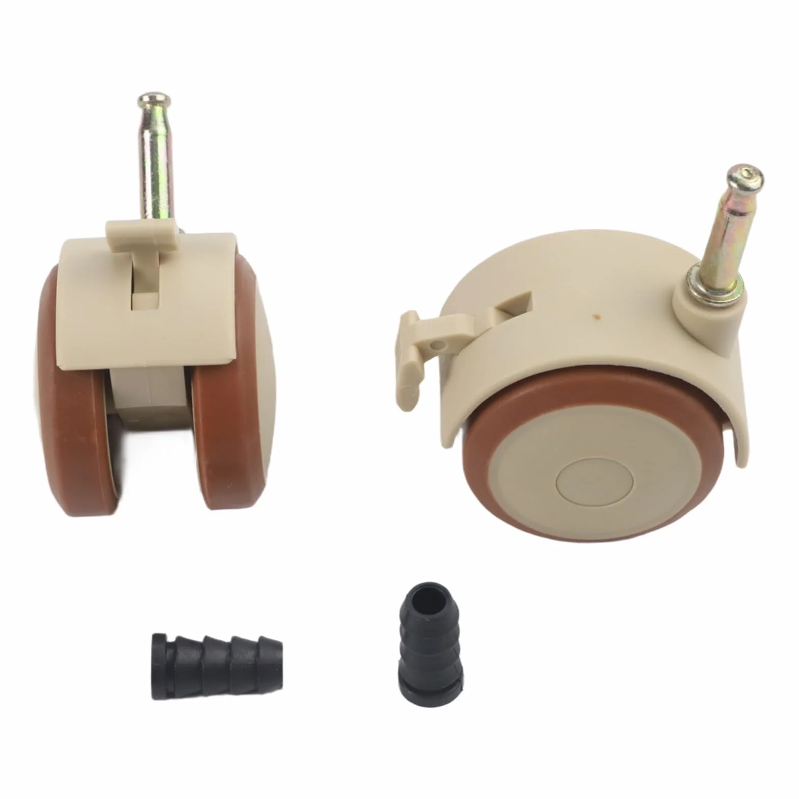 Roulettes pivotantes pour meubles d'enfants - Roues en caoutchouc silencieuses avec frein - Lot de 4