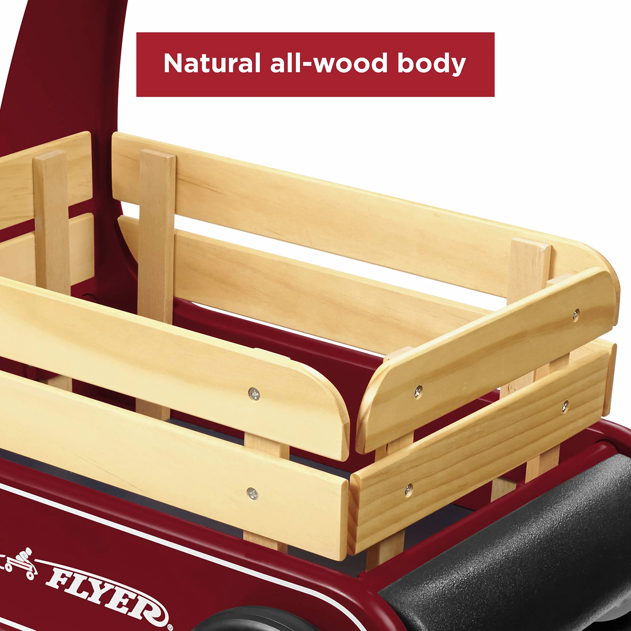 Radio Flyer Chariot de Marche en Bois Rouge pour Tout-Petits 1-4 Ans