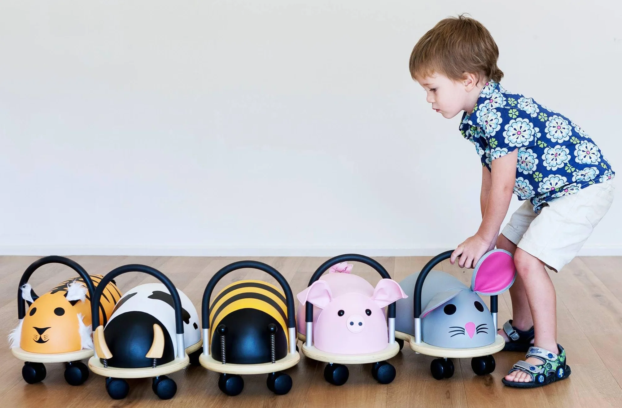 Wheely Bug Trotteur Souris multi-directionnel bois 1-3 ans