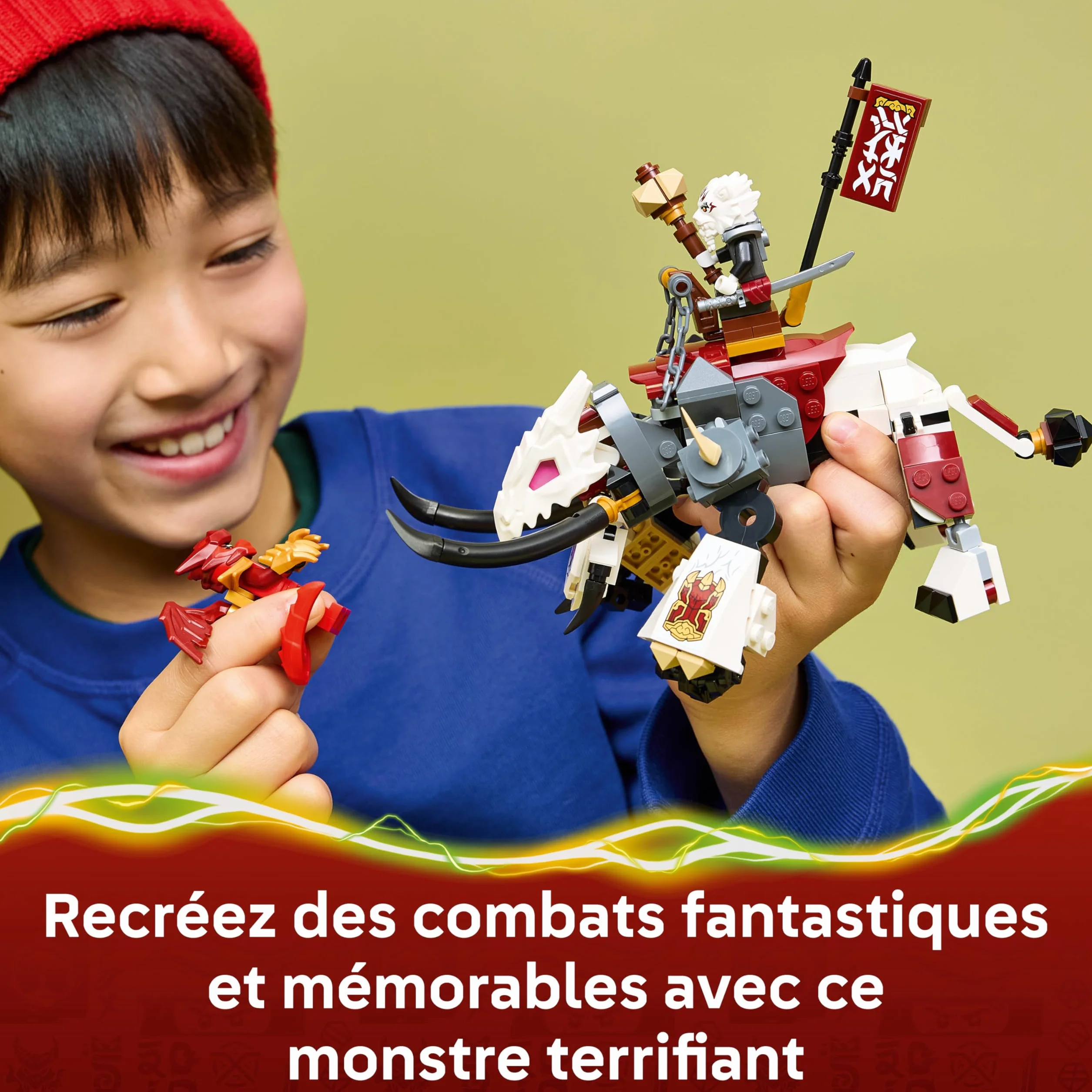 LEGO Ninjago Zilvar et Grimtak la Bête Draconique Jouet Ninja Figurine 3 Minifigurines Kai NYA 71863