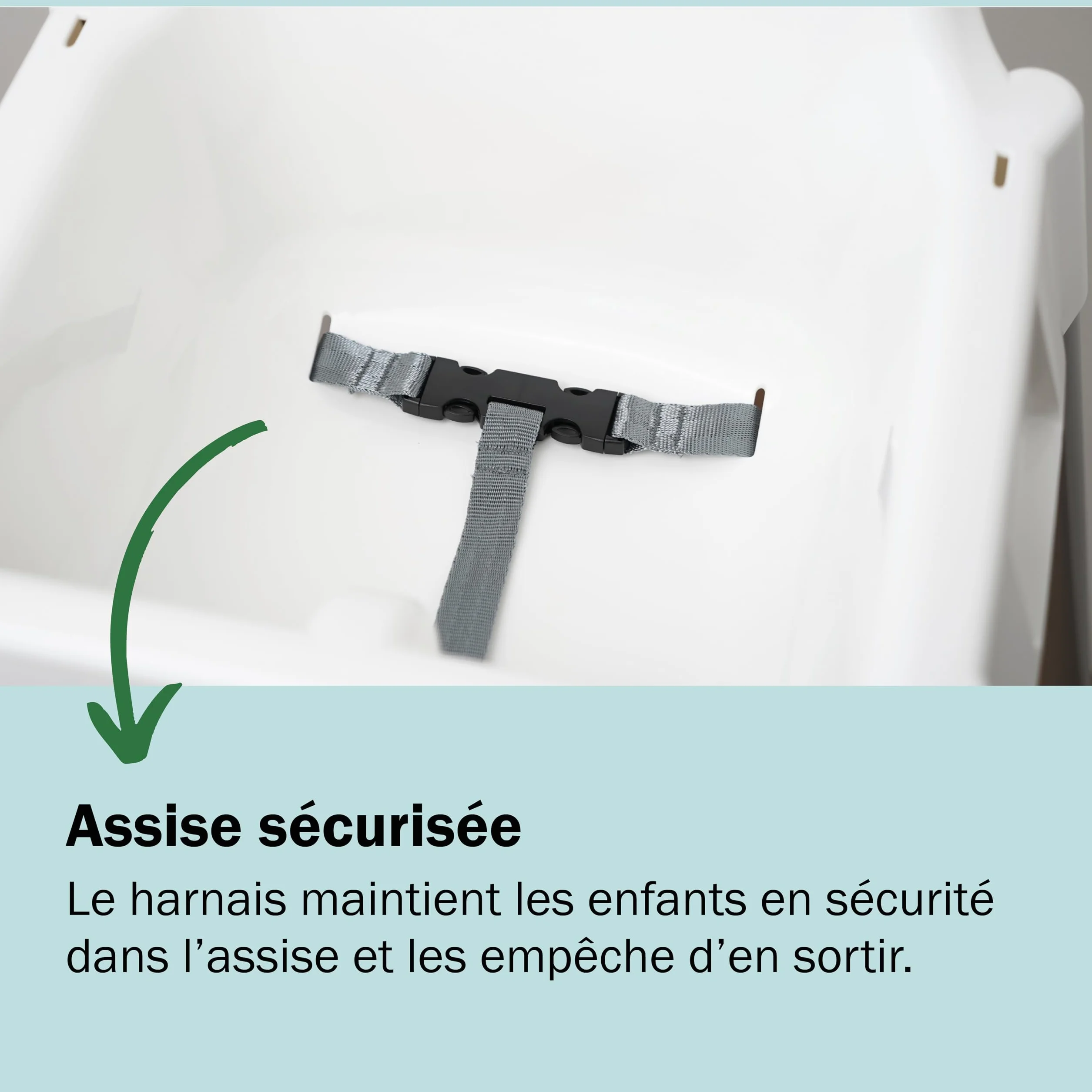 Harnais Chaise Haute Compatible IKEA ANTILOP Sangle Sécurité 3 Points Enfant Bébé