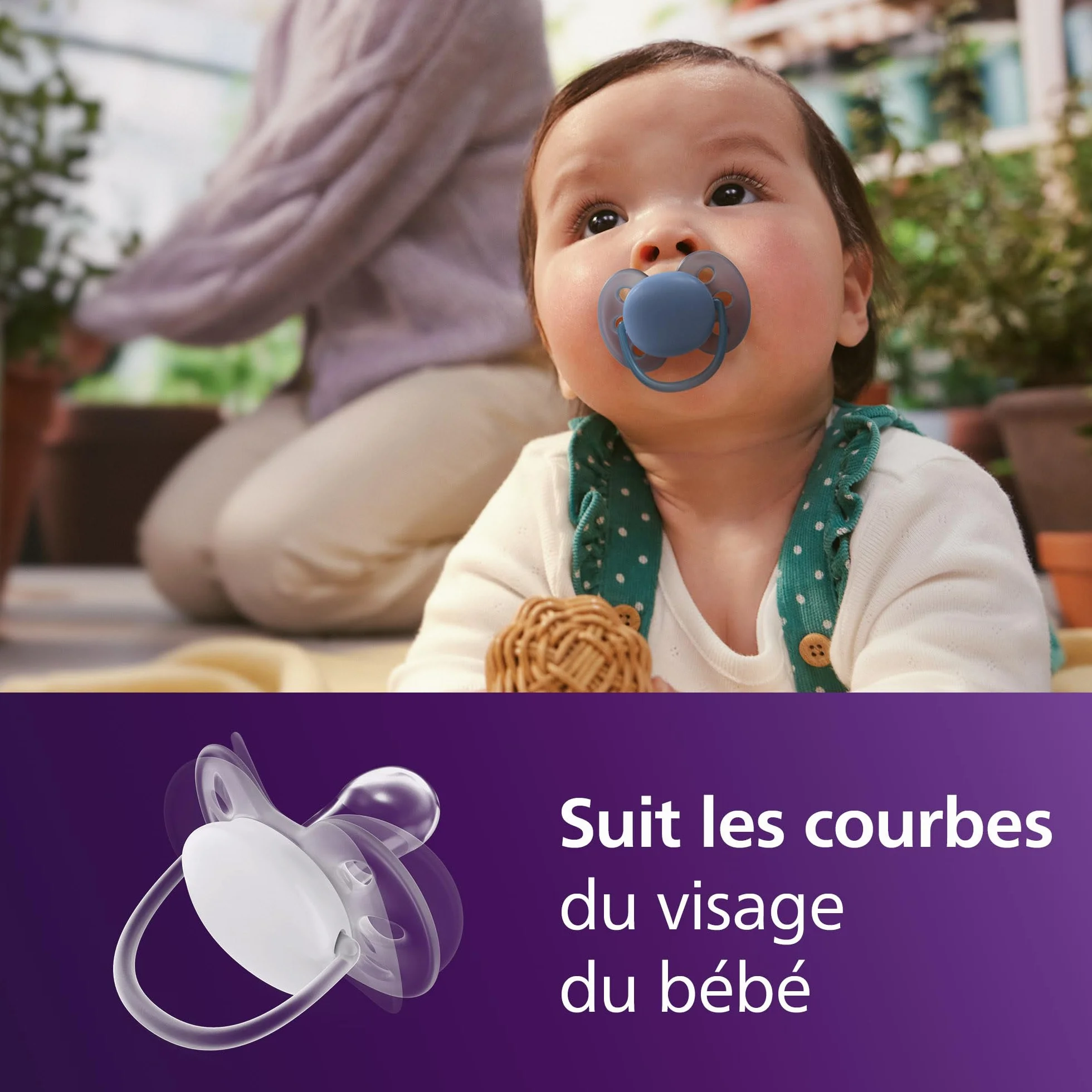 Philips Avent sucettes ultra-douces Tétine orthodontiques 6-18 mois silicone végétale sans BPA lot de 4 SCF091/53