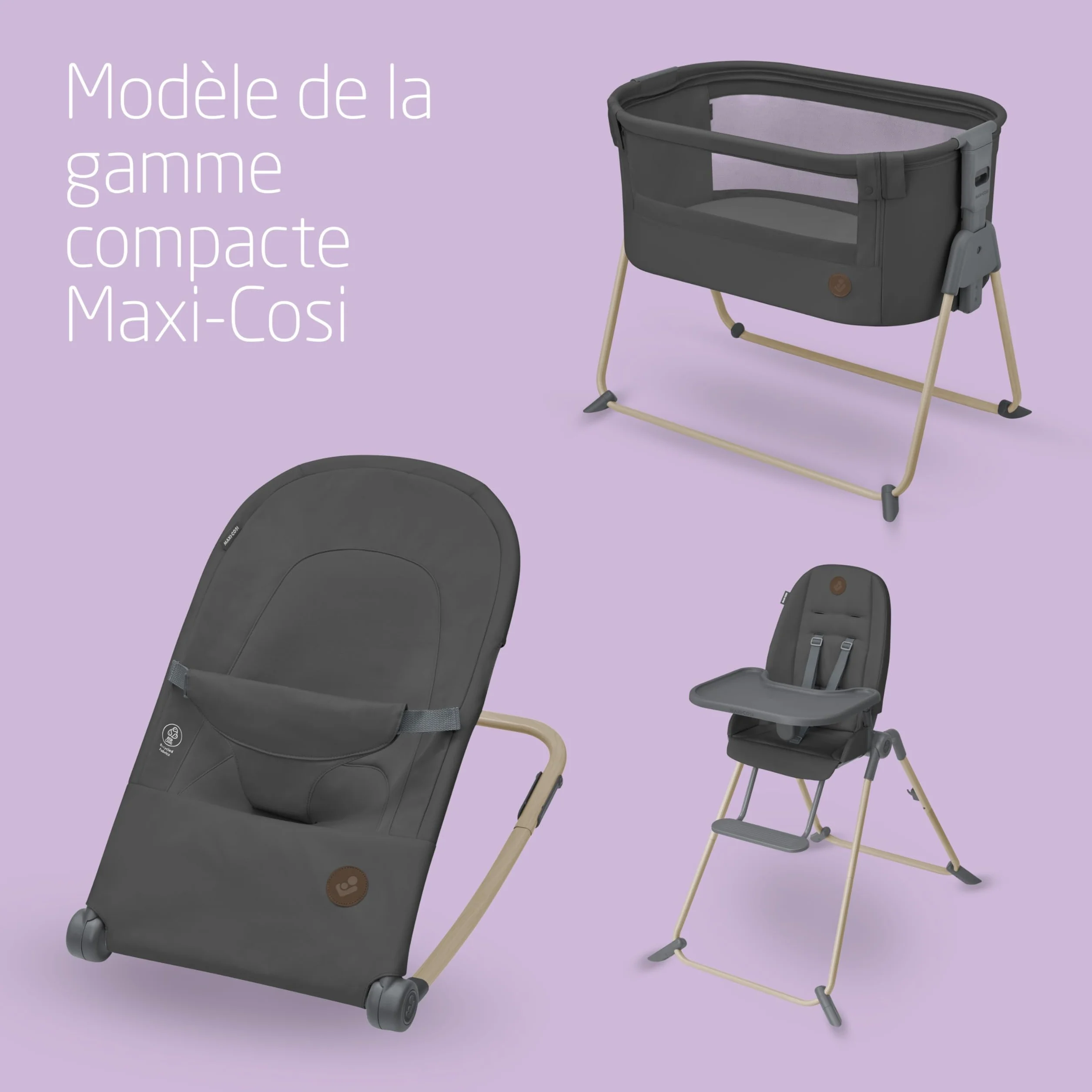 Maxi-Cosi Loa Transat bébé pliage ultra compact 2 positions inclinaison 0-12 kg Beyond Graphite