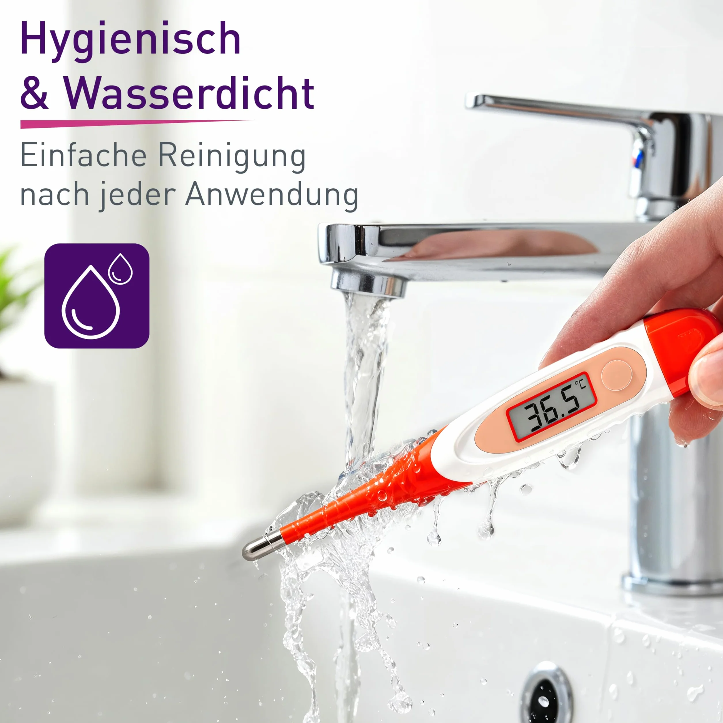 Thermomètre Médical Numérique Buccal SC 1501 Rouge Flex Speed