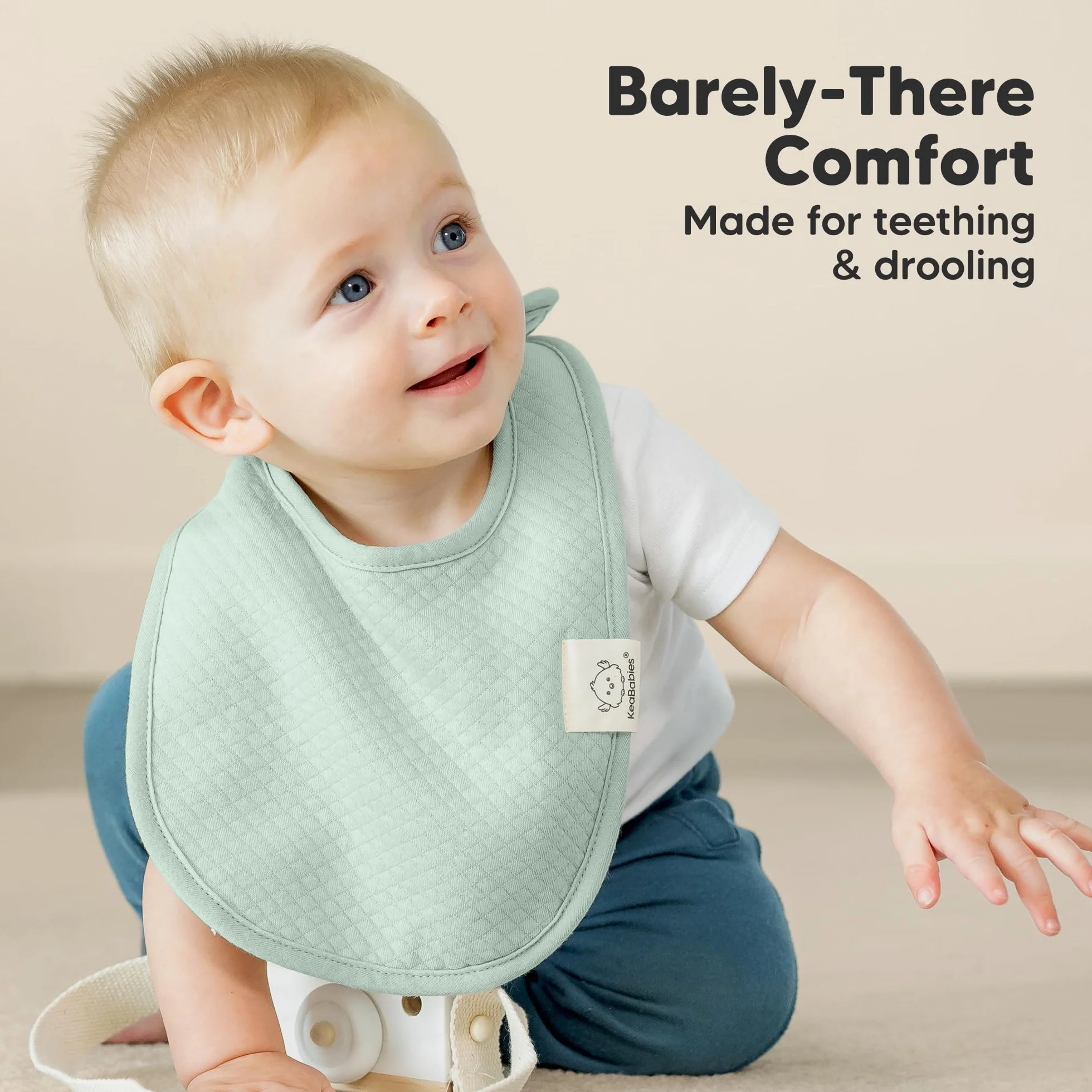 KeaBabies 8-Pack Bavoirs Bébé en Coton Anti-bave Fille et Garçon