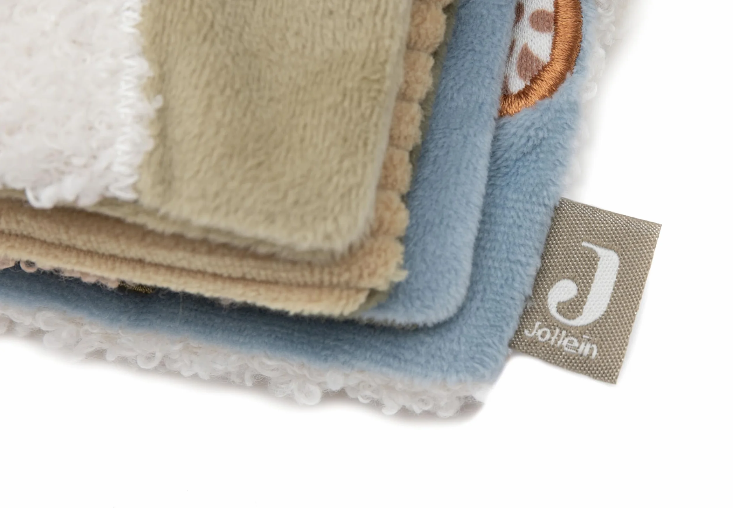 Jollein Livre Tissu Bébé Tiny Park - Livre d’Éveil avec Pages Bruissantes, Rubans et Miroir - Stimule Sens et Motricité