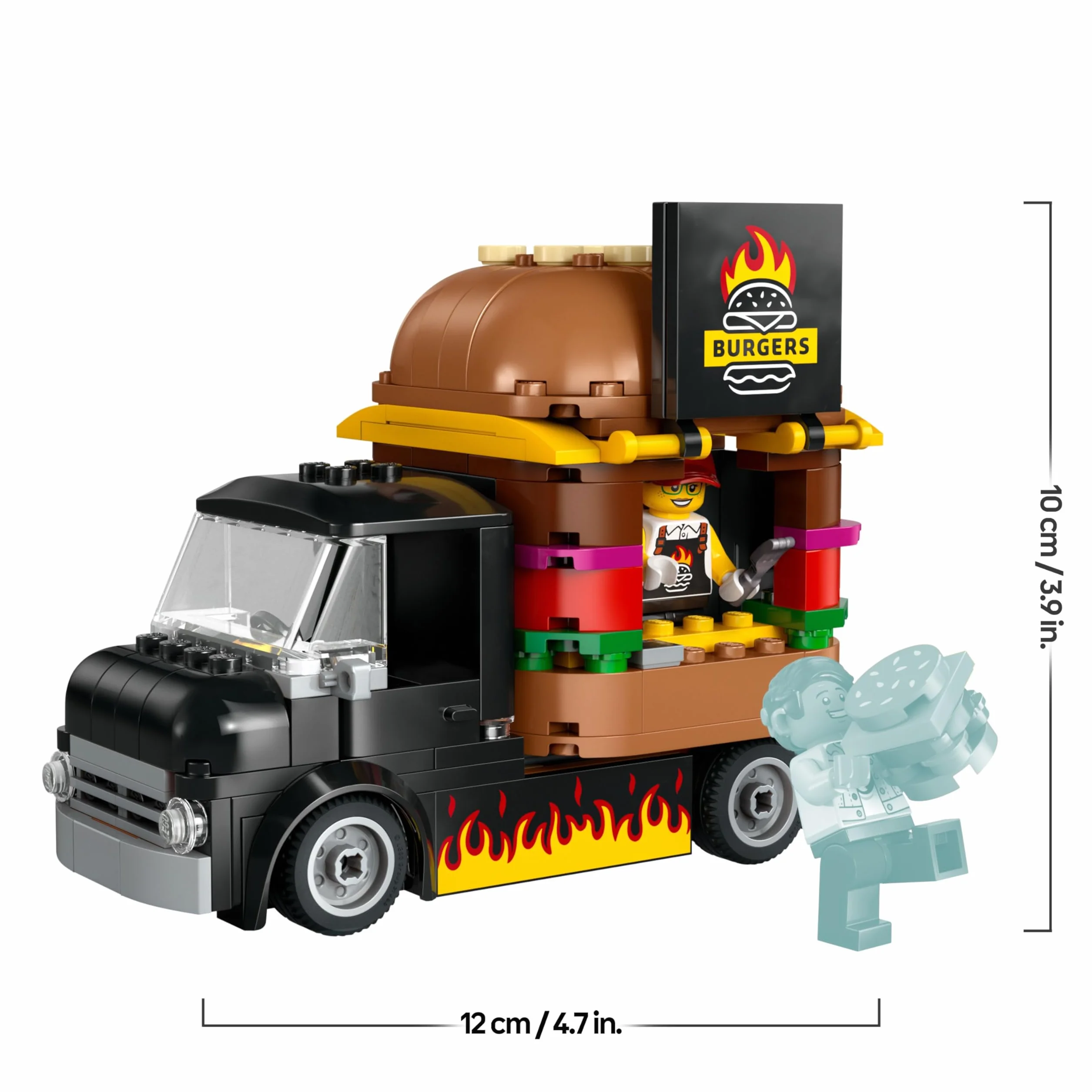 LEGO City Food-Truck de Burgers 60404 Jouet Camionnette Cuisine Minifigurines 5 Ans