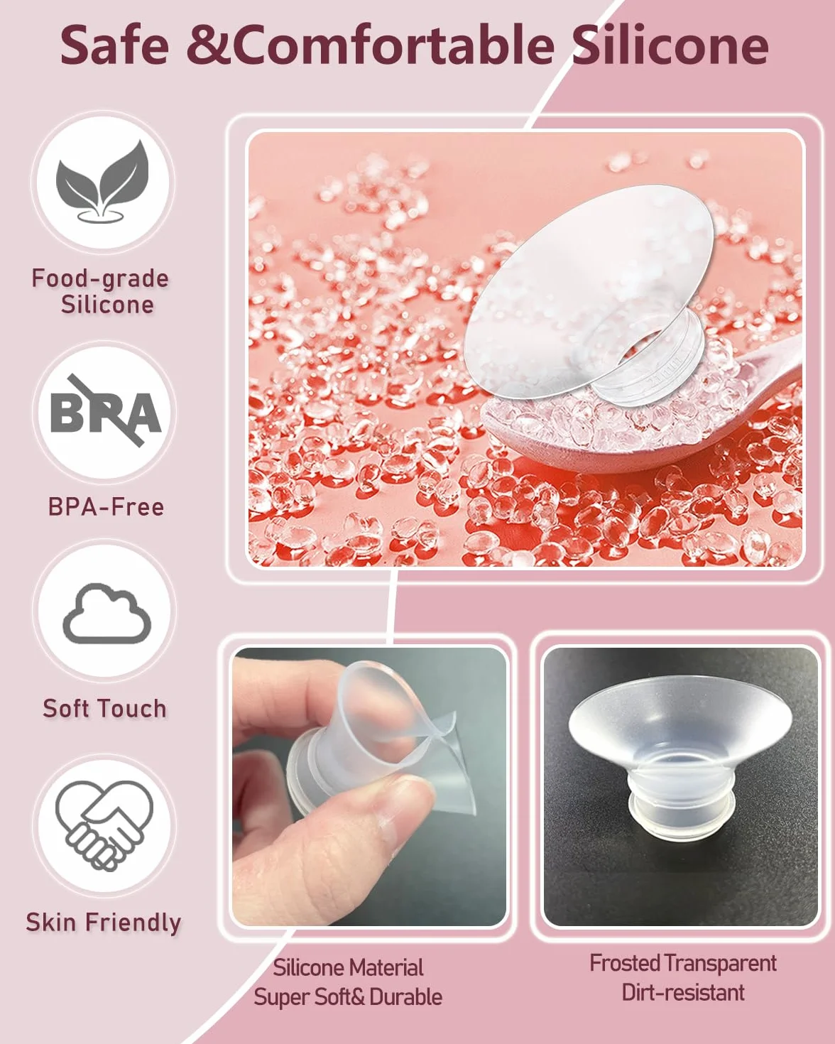 Momcozy Insert d'embout 14 mm 2 pièces compatible Spectra Medela Elvie tire-lait