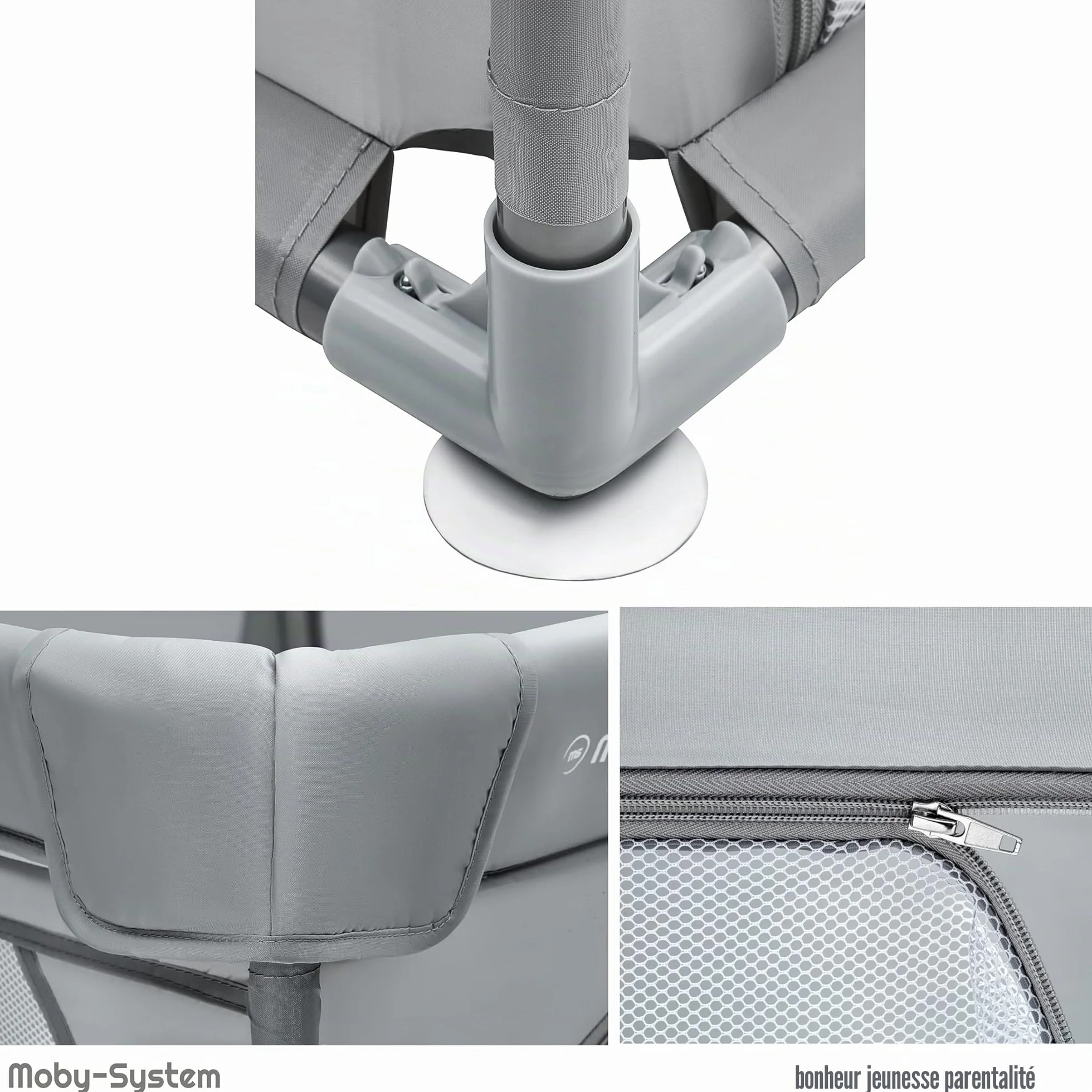 Moby-System Stylo pour bébé centre d'activités 200x160cm gris