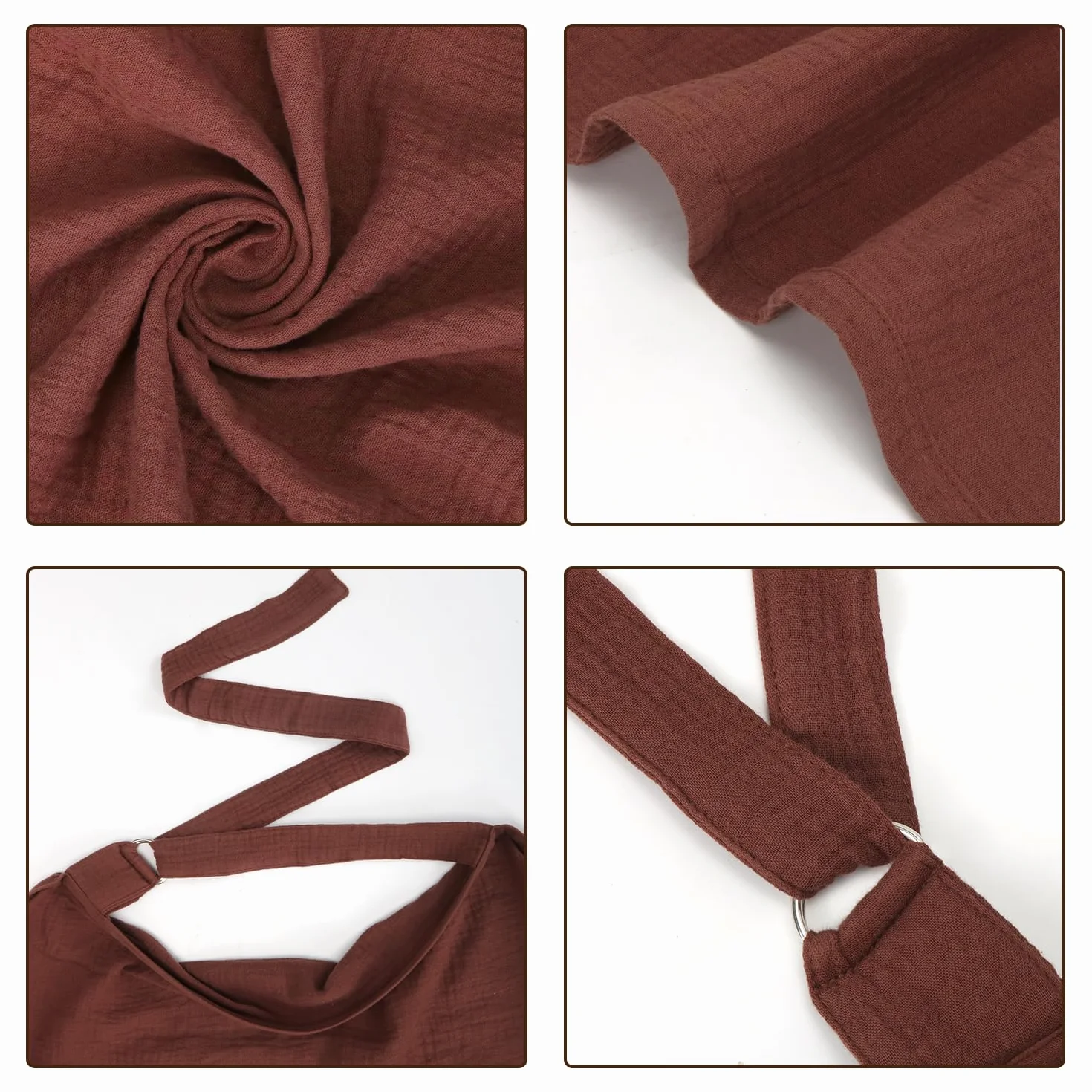 Cape Allaitement Mousseline Rouge Bordeaux