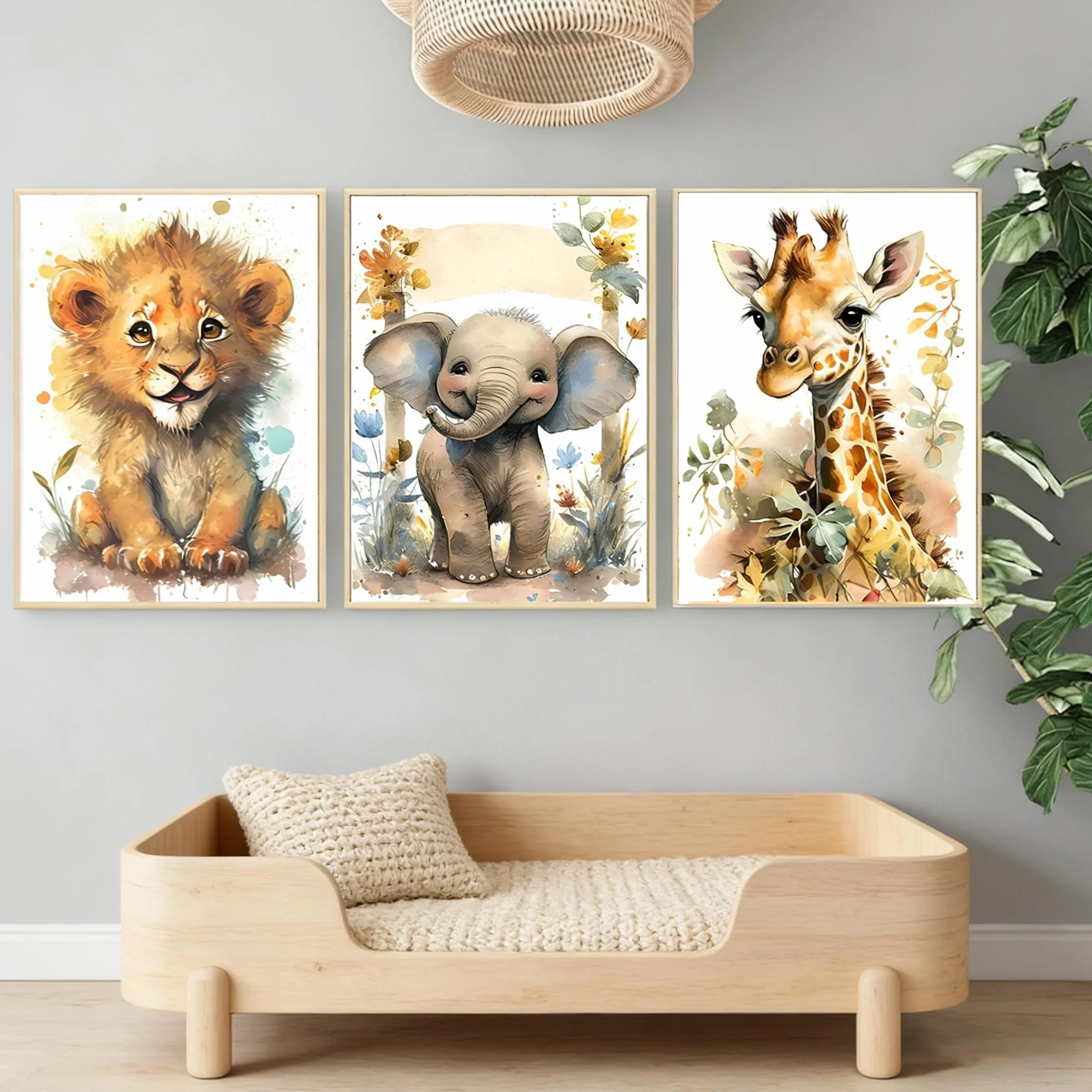 Plakat Zwierzęta Sawanna 40x50 cm Dekoracja Ścienna Dziecięca